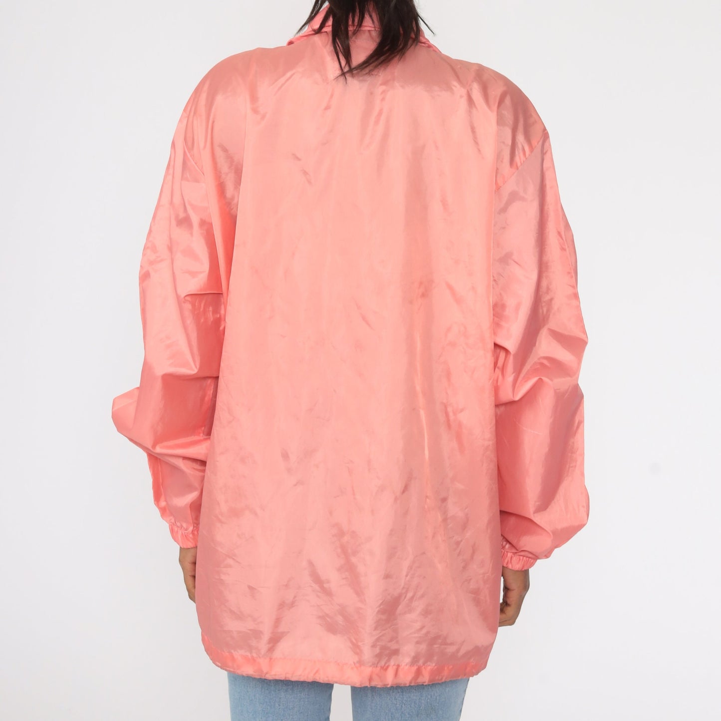 00s Pink Steamboat Colorado Hummingbird Windbreaker Jacket Large