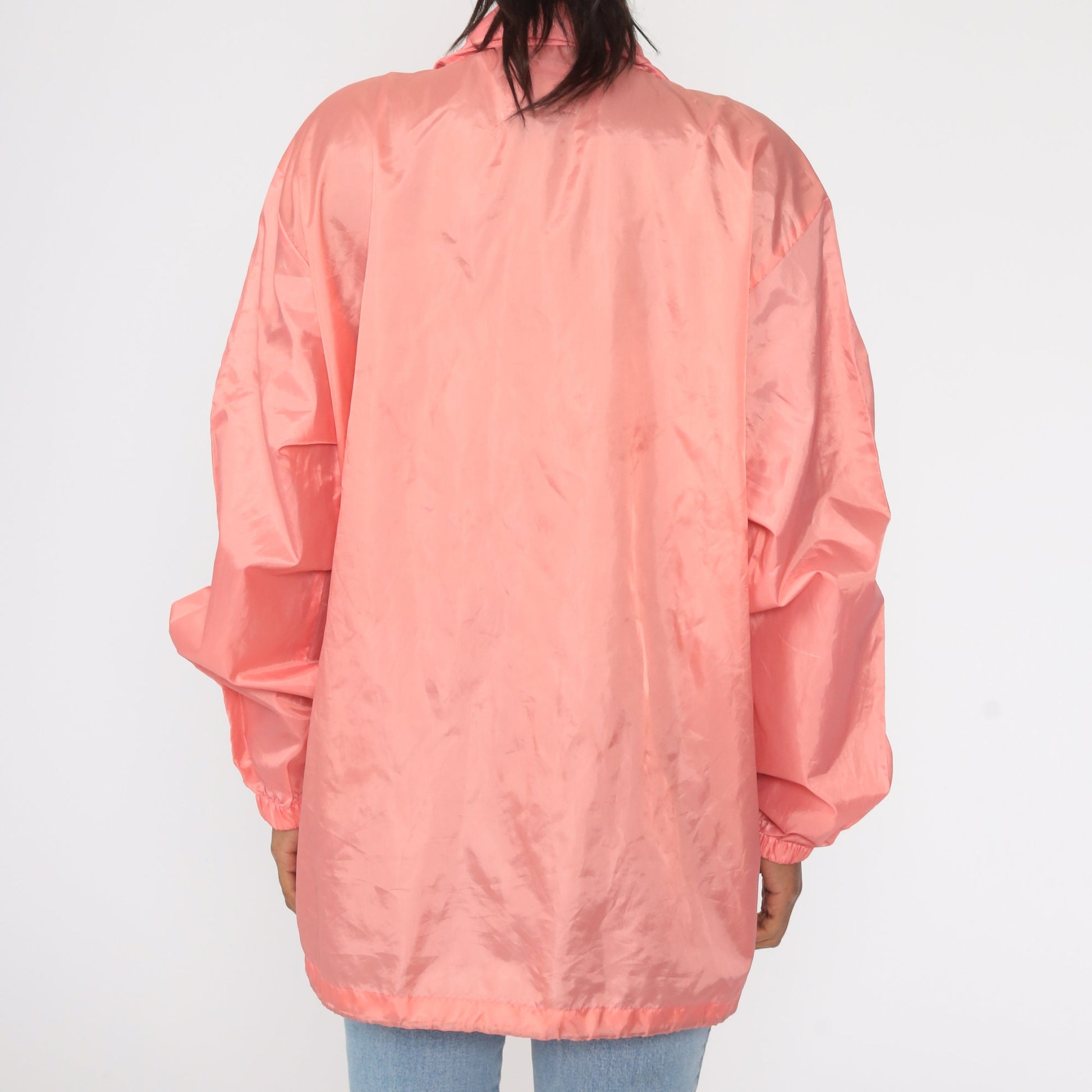 00s Pink Steamboat Colorado Hummingbird Windbreaker Jacket Large