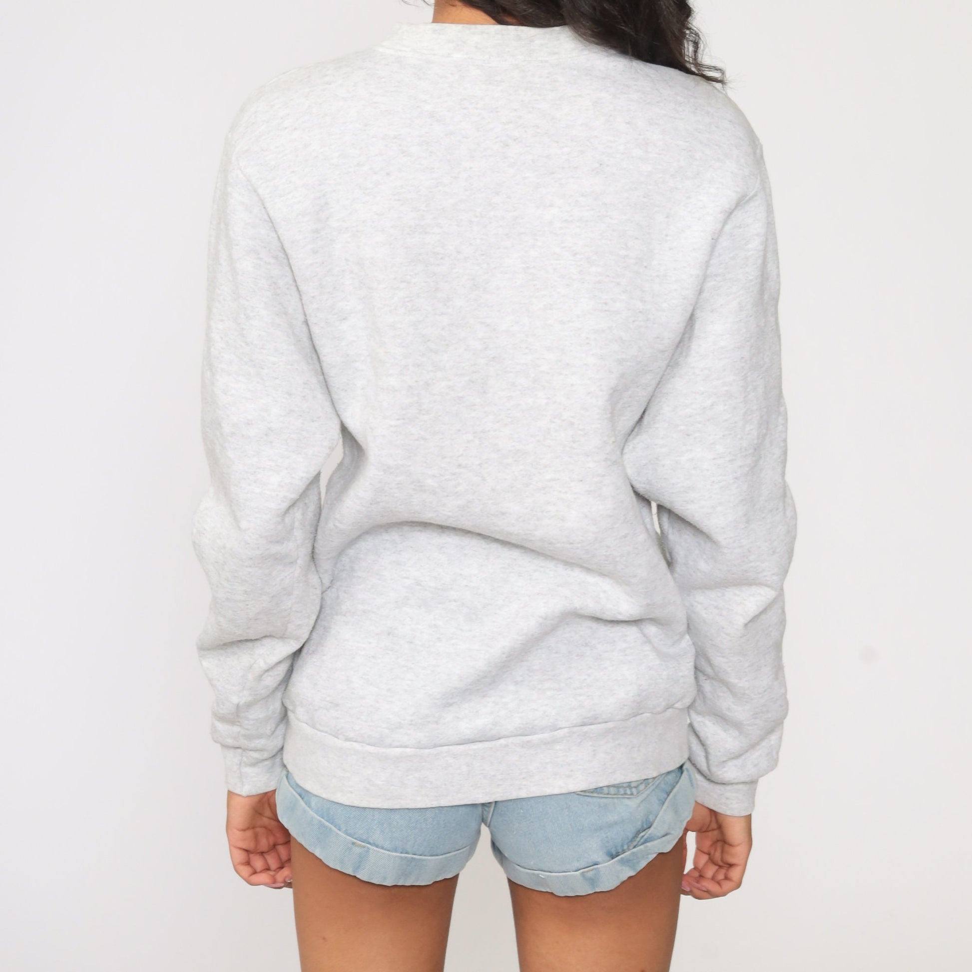 90s Alaska Inside Passage Whale Sweatshirt Grey Crewneck Extra Small