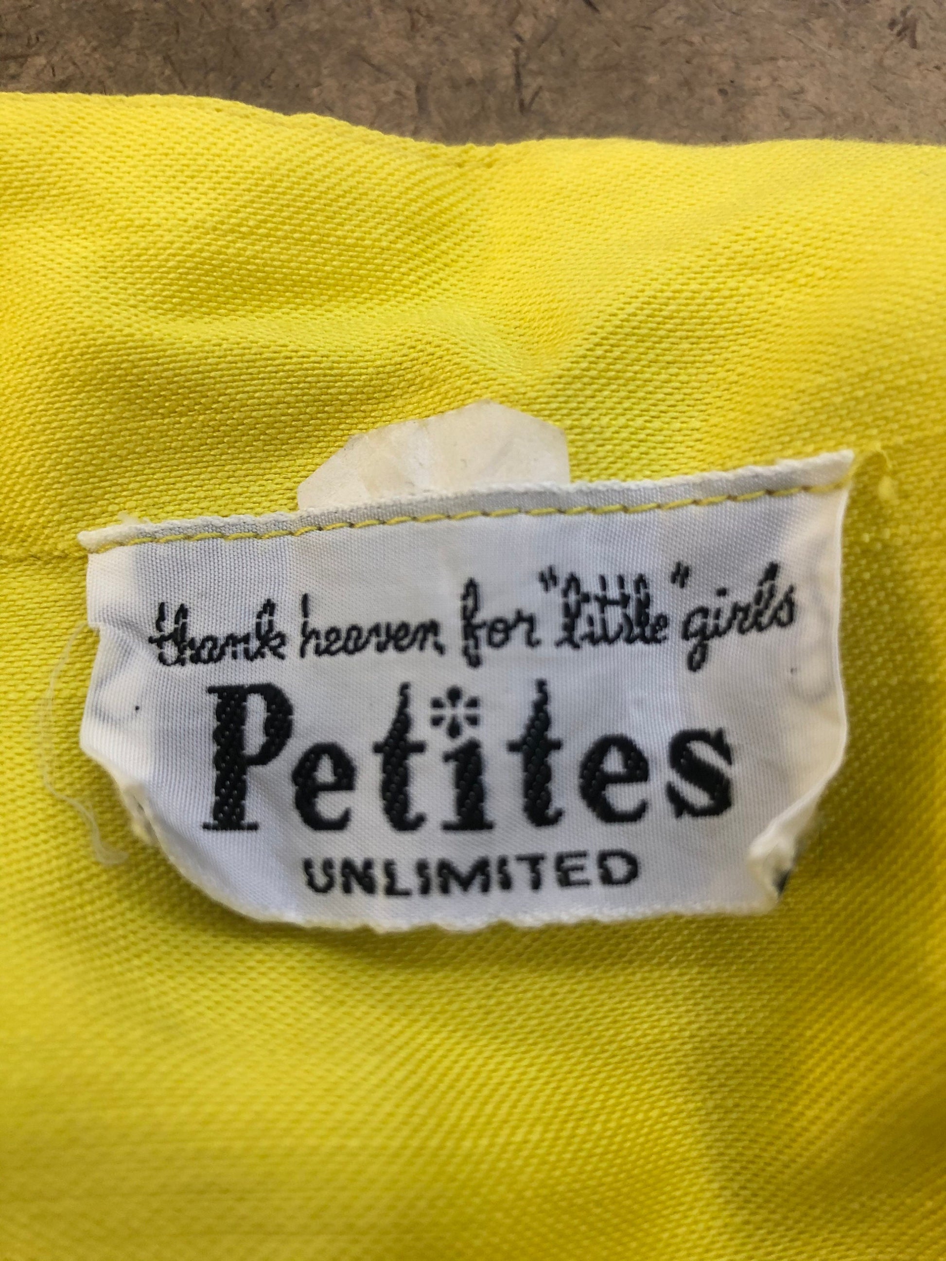 60s Yellow Mod Blazer Cropped Pearl Button Jacket Small