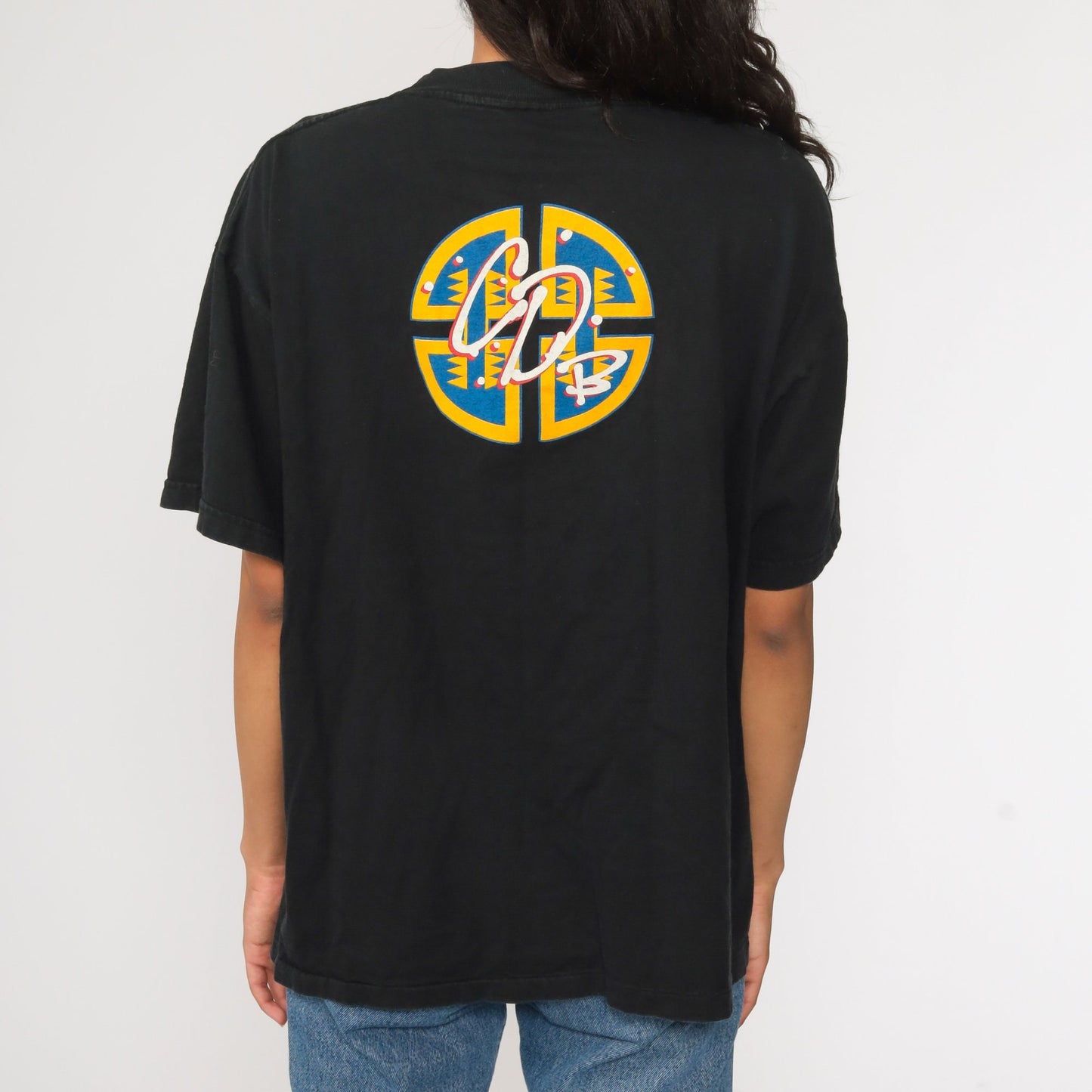 90s Charlie Daniels Band Concert Tee Black Cotton Single Stitch Large
