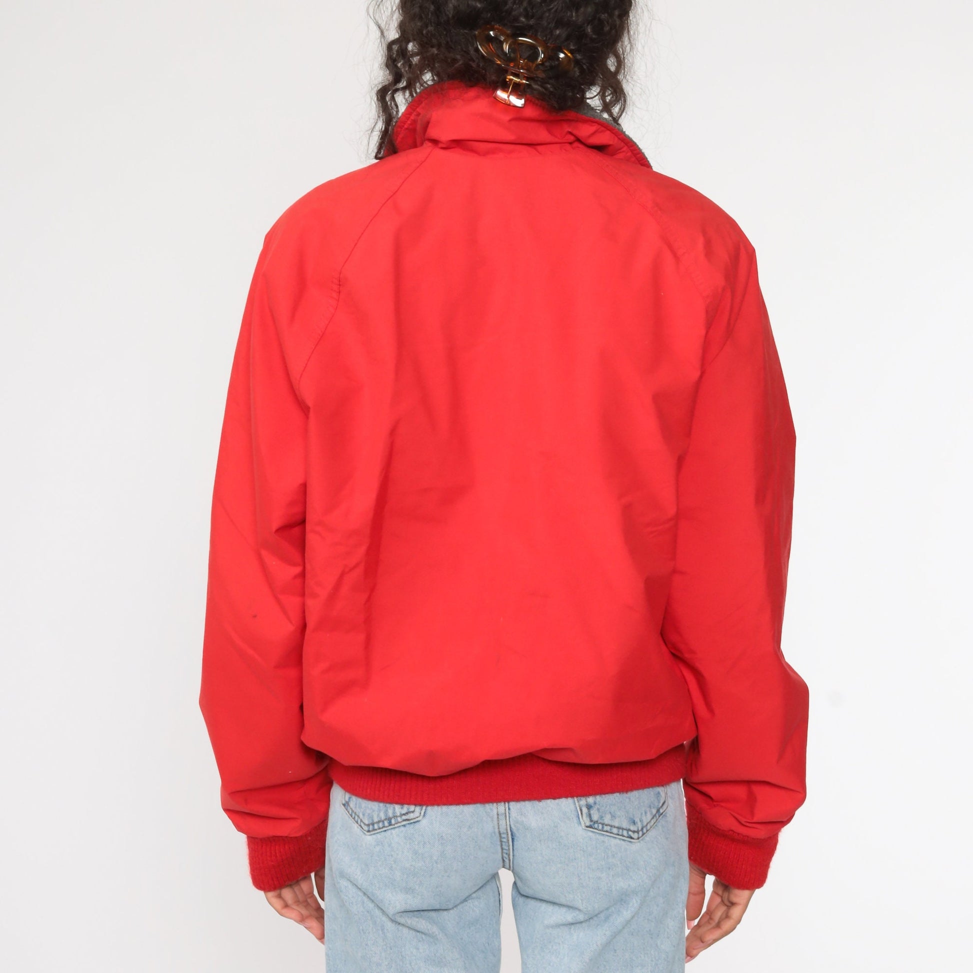 90s REI Goretex Windbreaker Jacket Red Nylon Hiking Gear Large