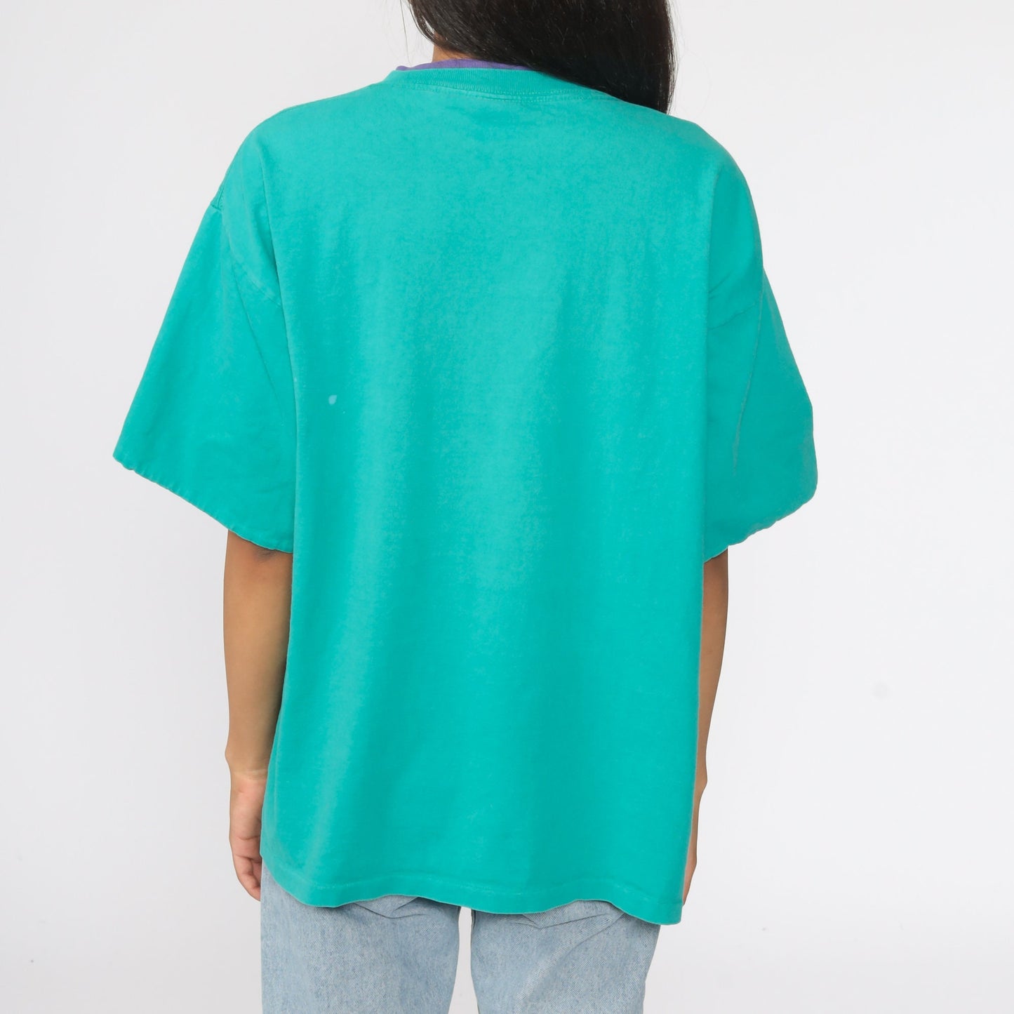90s Chiropractic Care Graphic T-Shirt Turquoise Cotton Extra Large XL