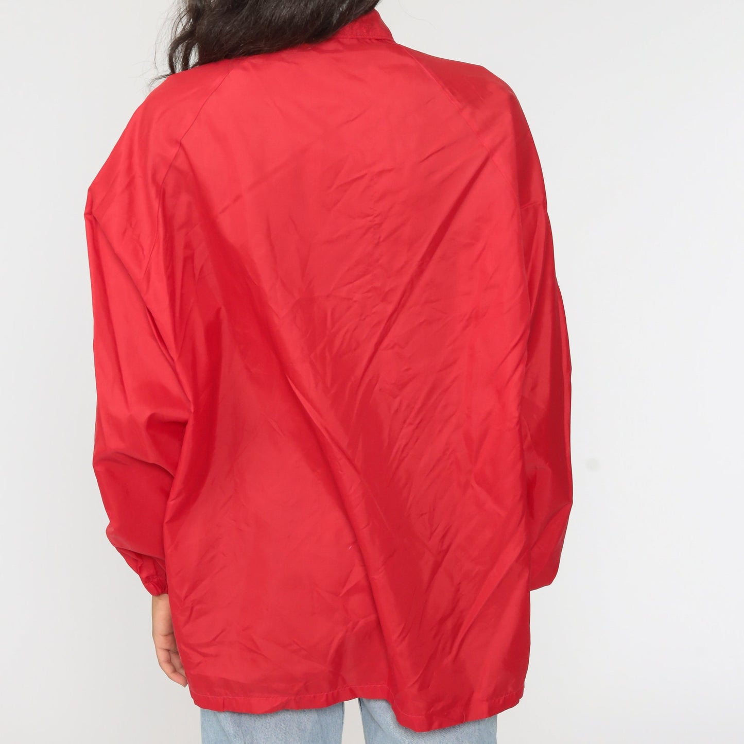 80s Atlanta Hawks NBA Windbreaker Jacket Nylon Shell Large L