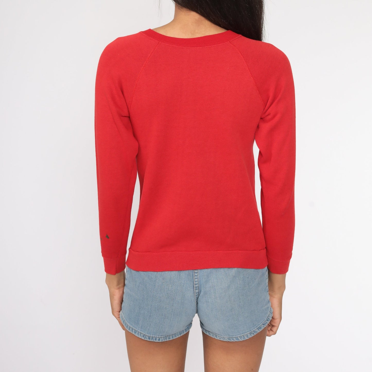 80s University of Utah Sweatshirt Red Distressed Crewneck Extra Small