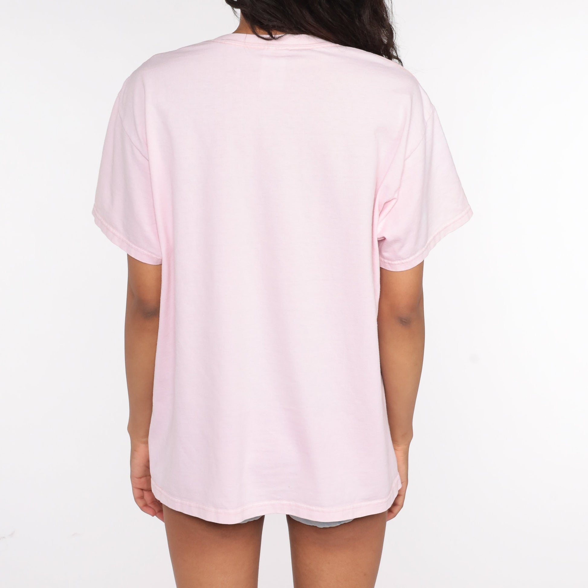 90s Bird Floral Graphic T-Shirt Pink Screen Print Vintage Large L