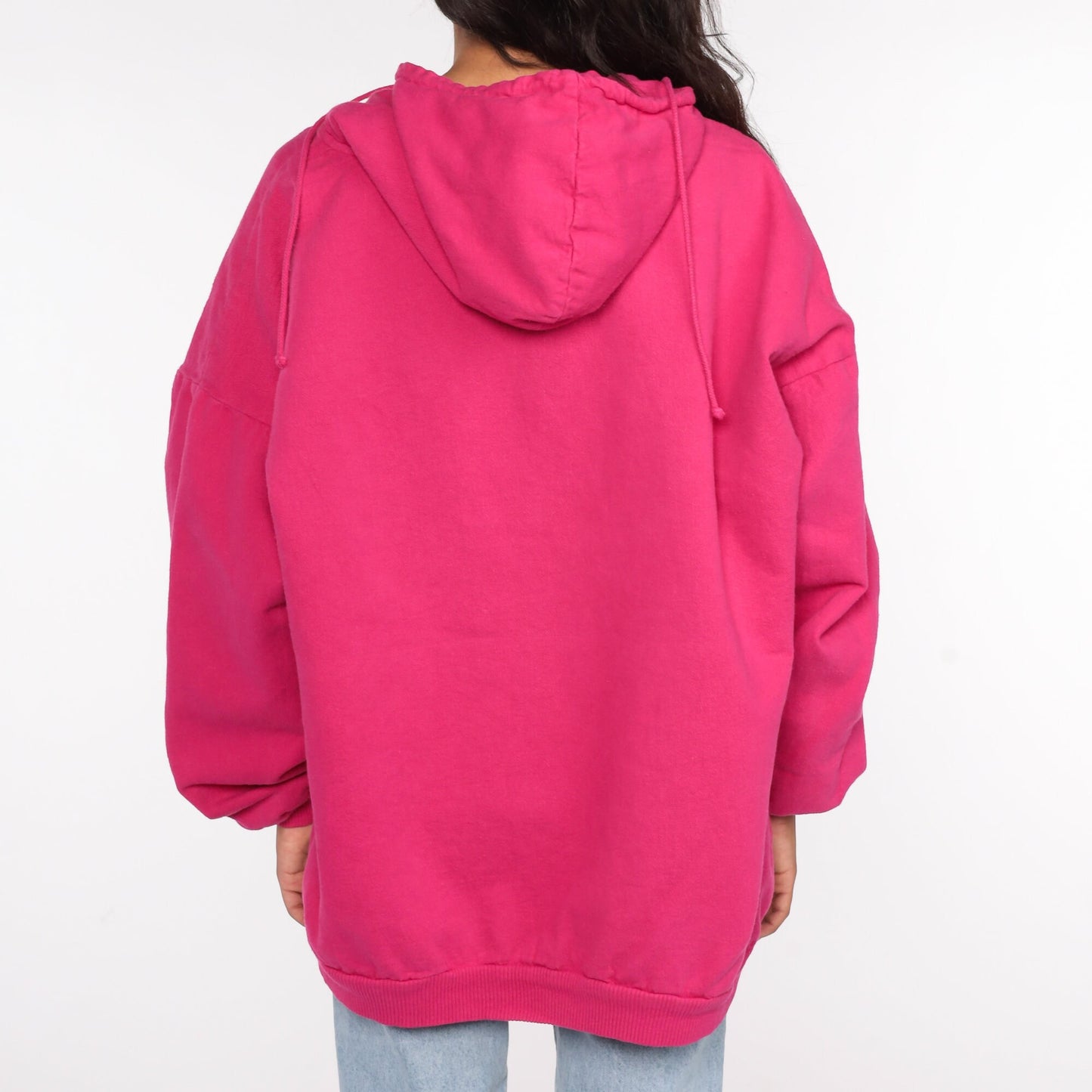90s Lake Tahoe Ski Hoodie Sweatshirt Hot Pink Graphic Extra Large XXL