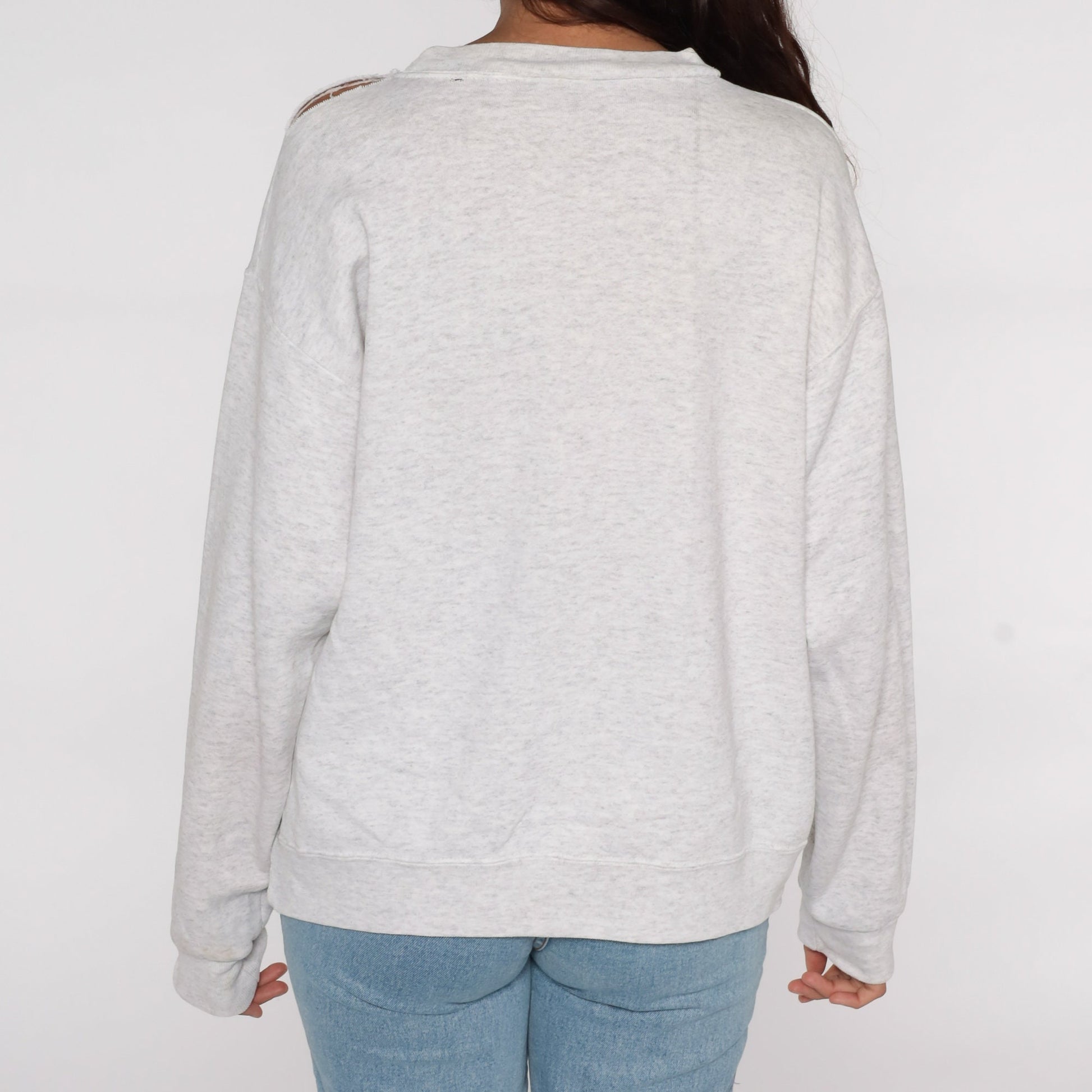 90s University of La Verne Dad Sweatshirt Distressed Graphic Crewneck Large
