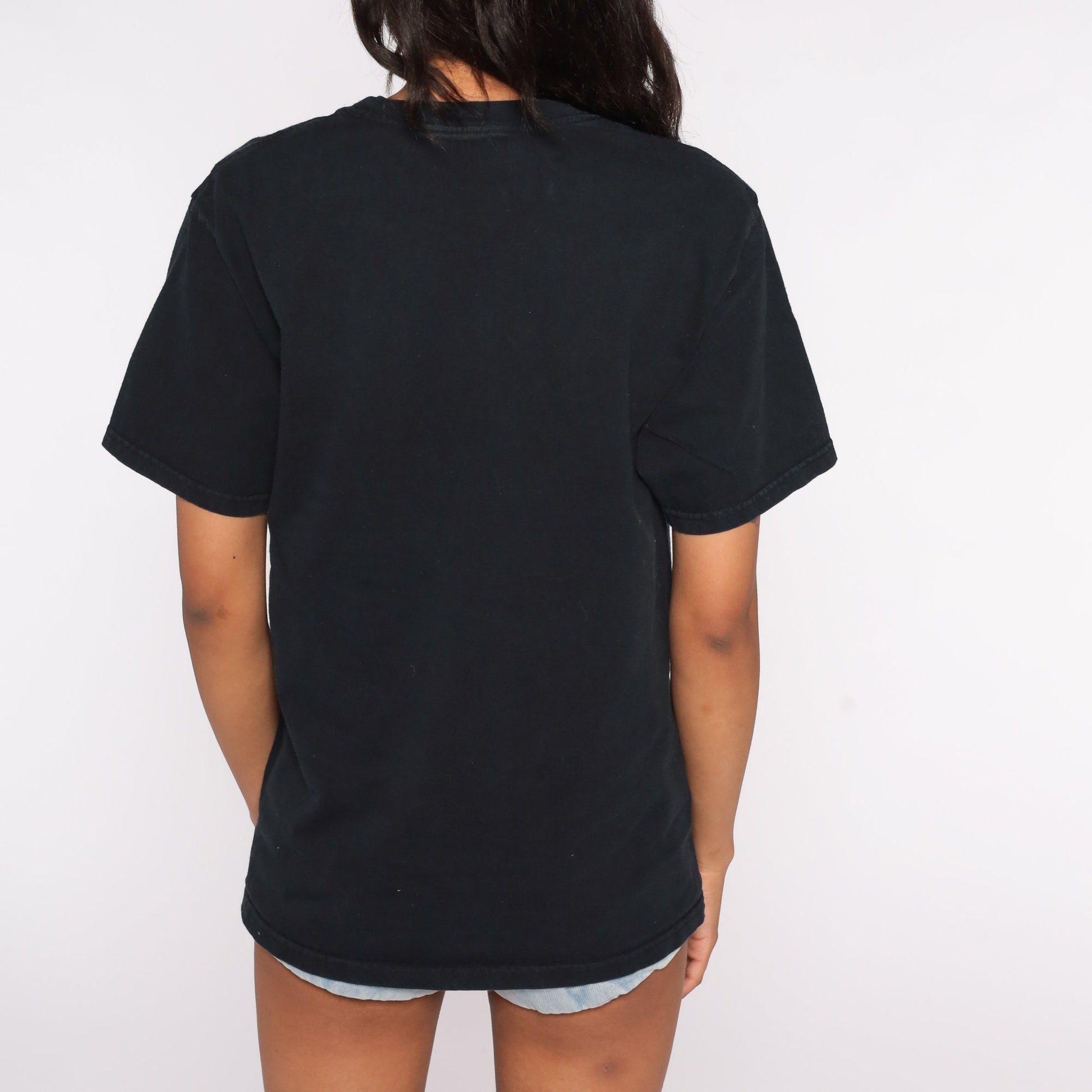 90s Belize Mayan Ruins Graphic T-Shirt Black Cotton Tee Medium