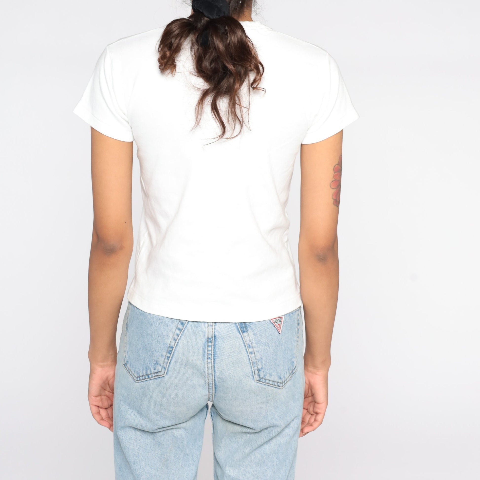 90s St. Maarten Sailboat Graphic T-Shirt White Cotton Extra Small