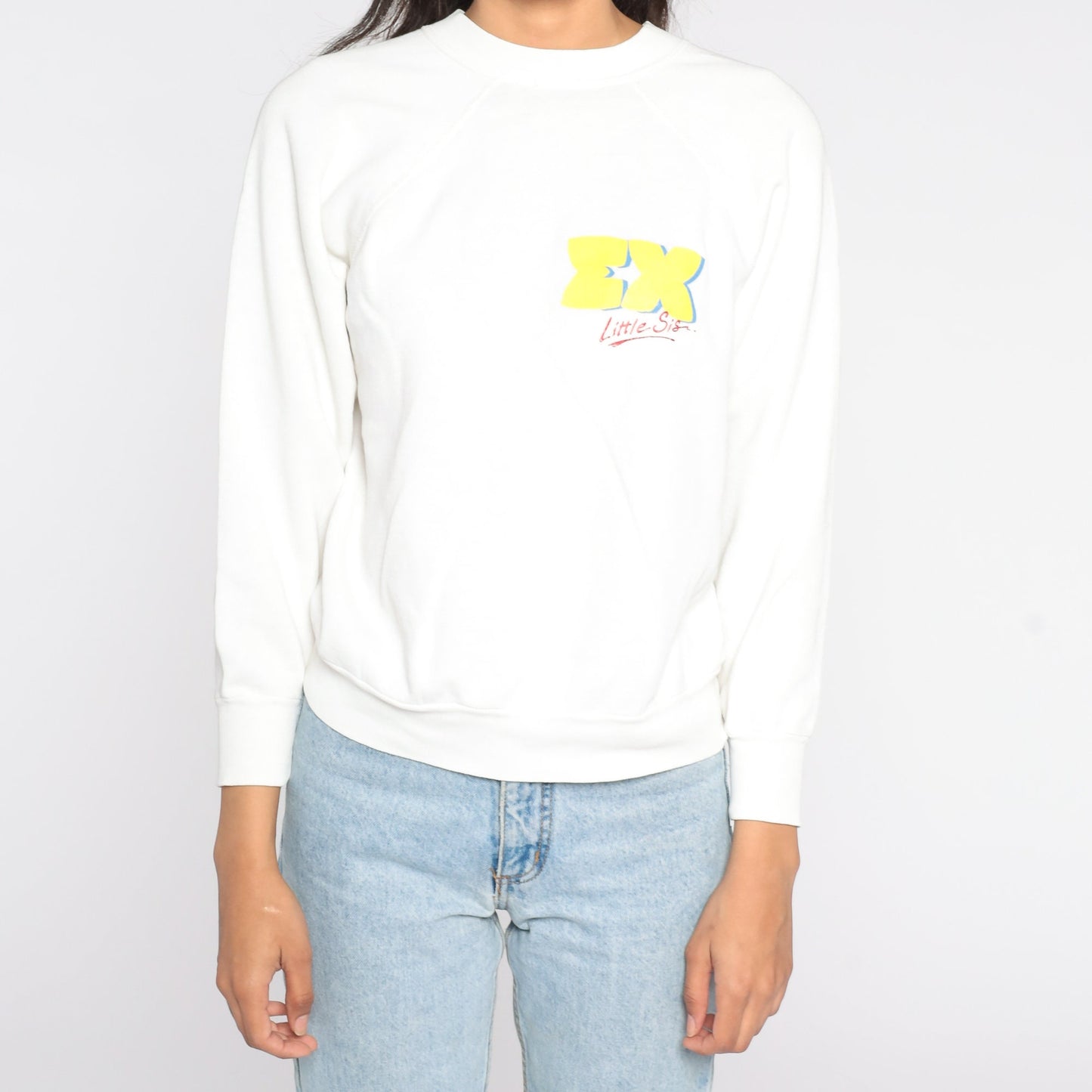 80s UCLA Sigma Chi Sweatshirt Distressed Graphic Crewneck Small