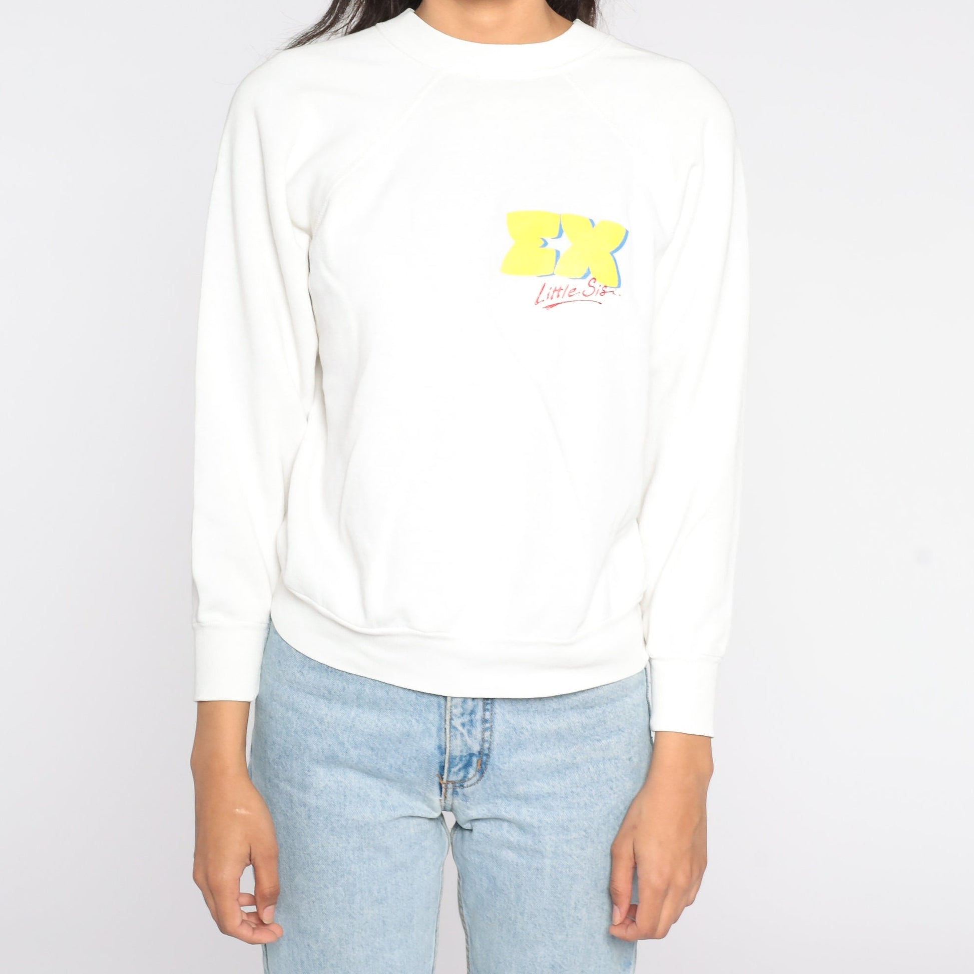 80s UCLA Sigma Chi Sweatshirt Distressed Graphic Crewneck Small