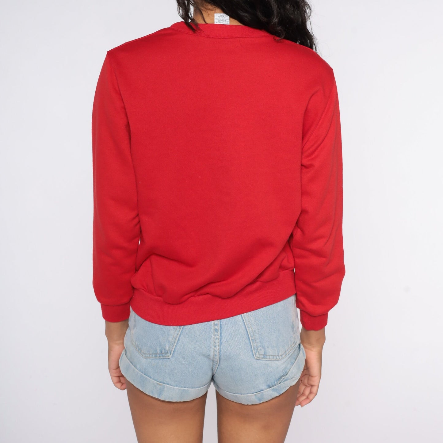80s Sailor Anchor Nautical Flag Sweatshirt Red Graphic Crewneck Small