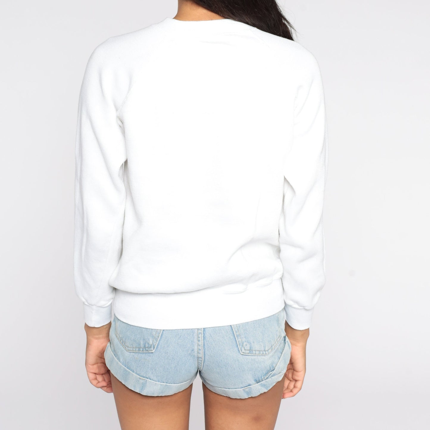 80s California Scholarship Federation Raglan Sweatshirt White Graphic Pullover Small