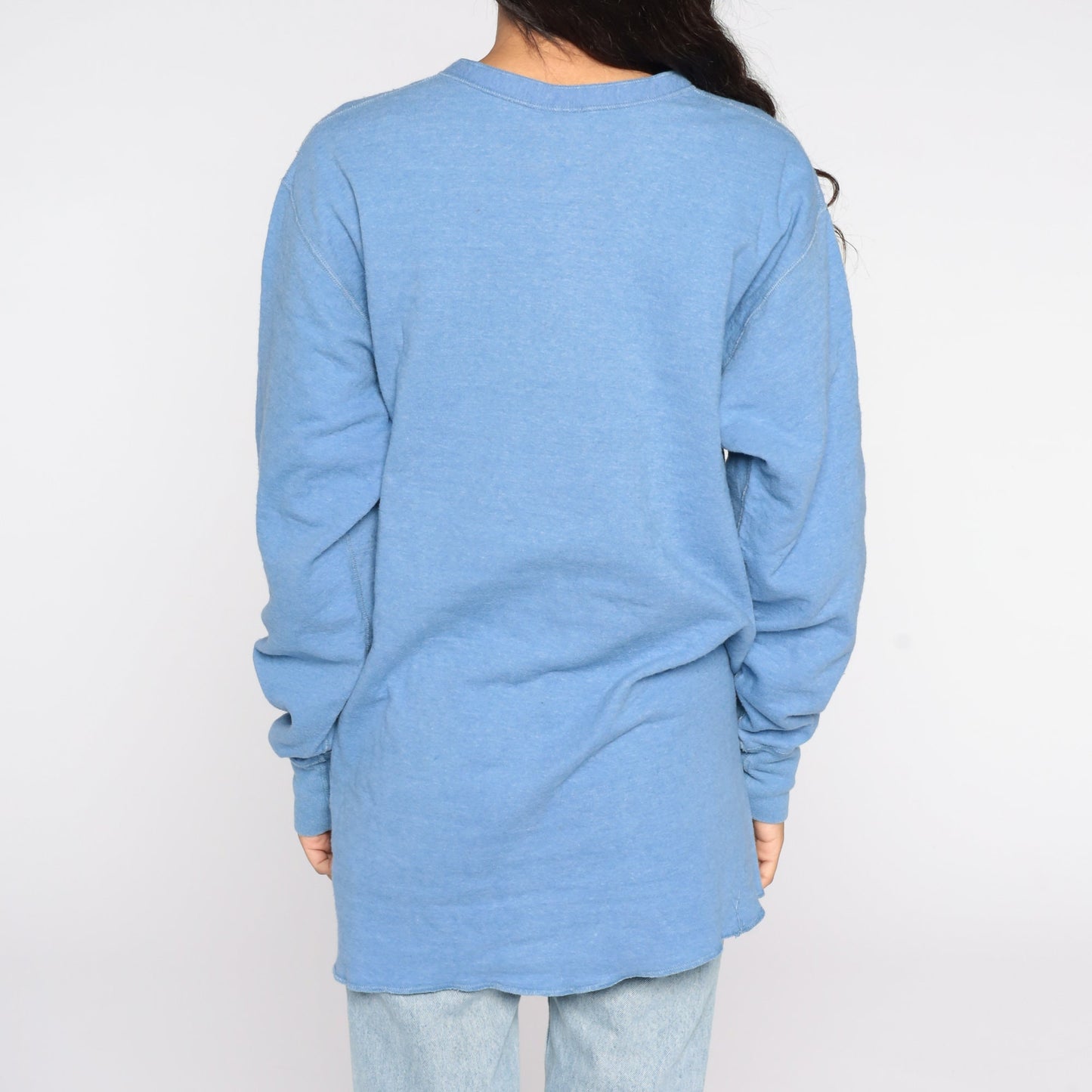 90s LL Bean Blue Wool Henley Shirt Long Sleeve Men's Extra Large Tall
