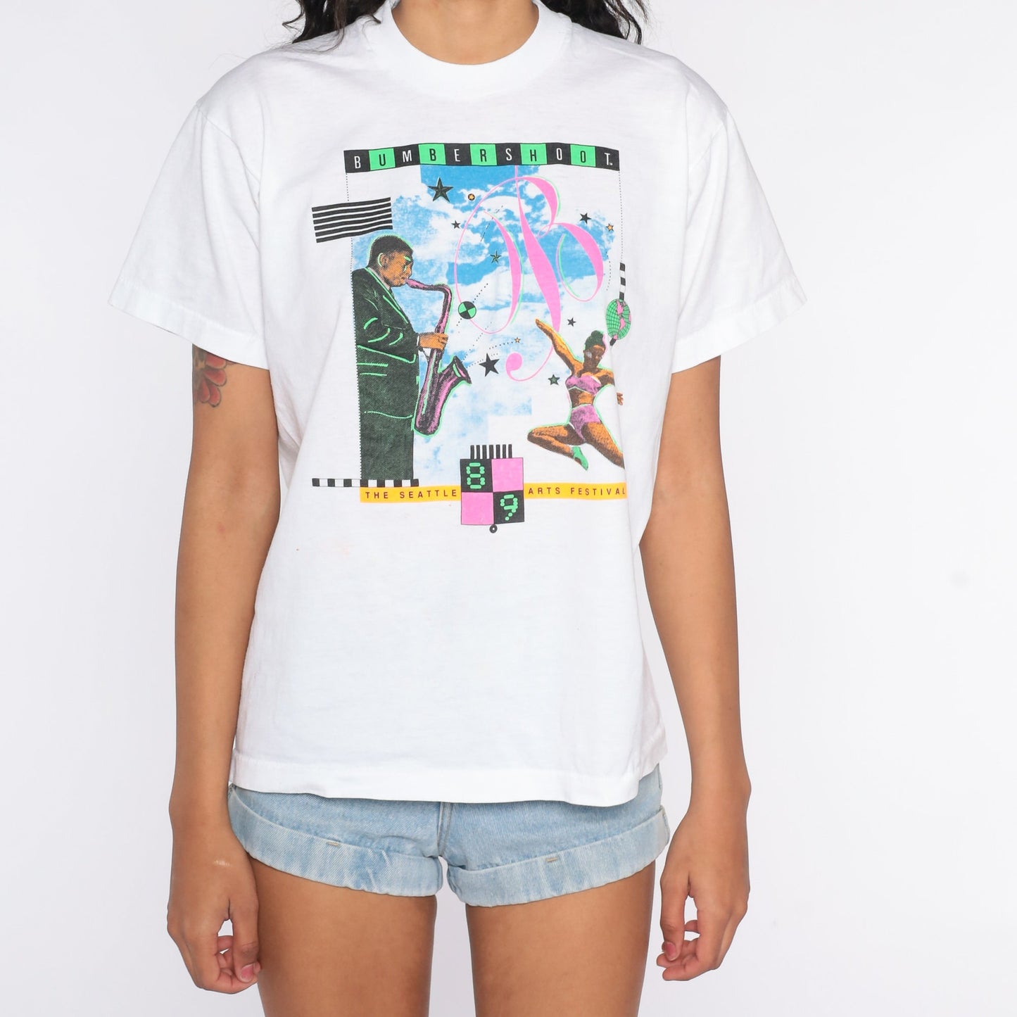 1989 Seattle Bumbershoot Festival Graphic T-Shirt Music Arts Tee Medium