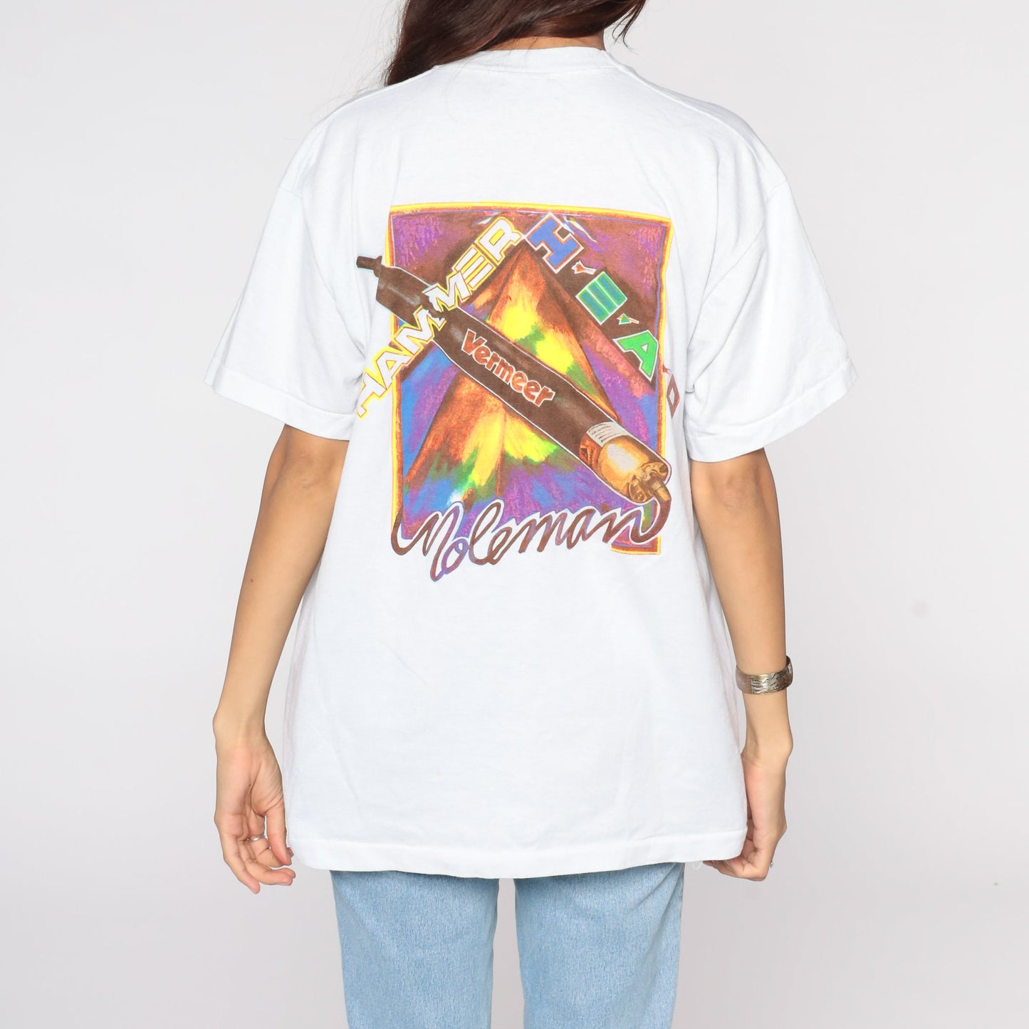 90s Hammerhead Moleman Vermeer Graphic T-Shirt Cotton Extra Large XL