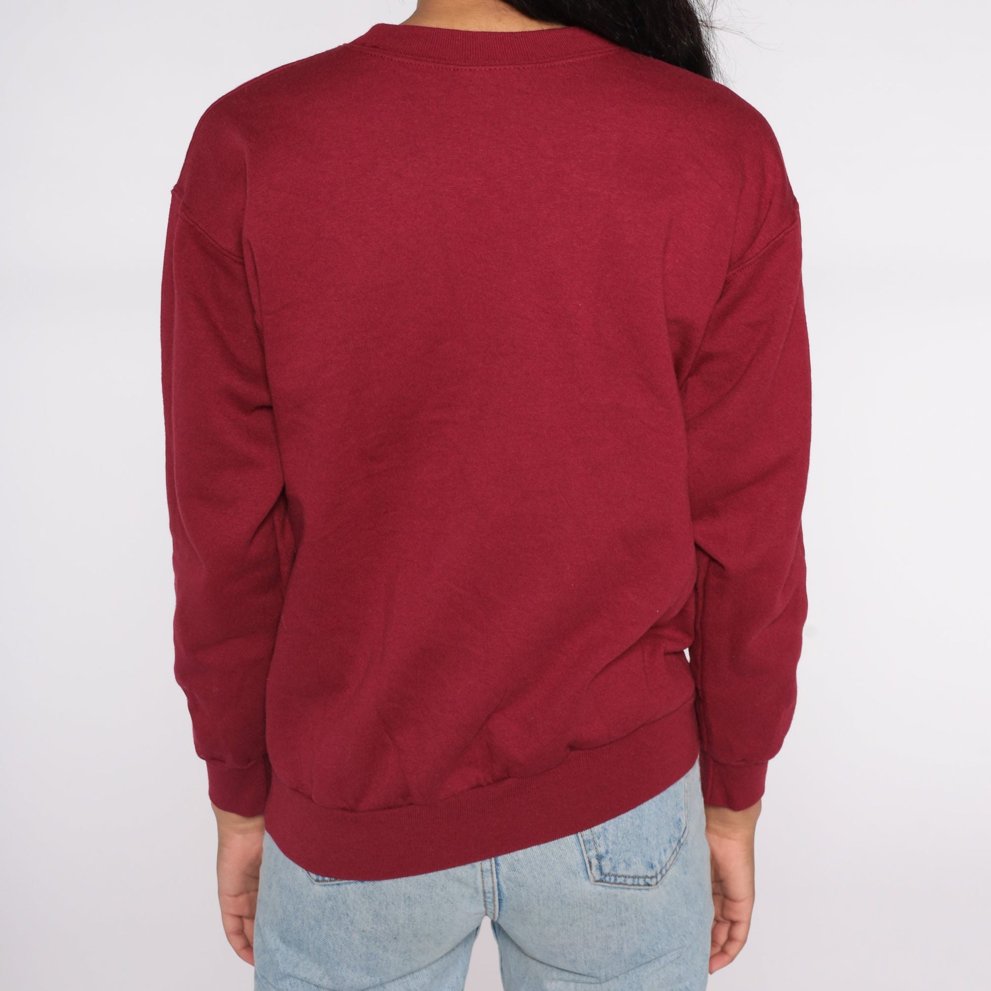 90s Wolf People Cocolalla Idaho Graphic Sweatshirt Burgundy Small