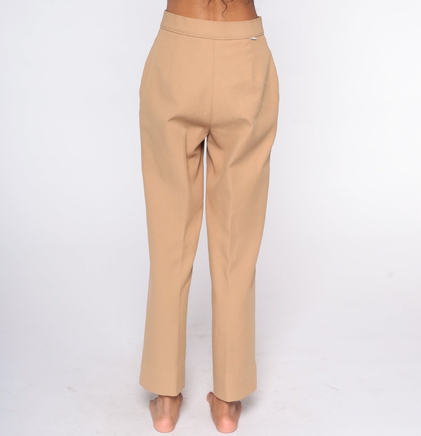 70s Levis High Waist Wide Leg Trousers Tan Straight Leg Small
