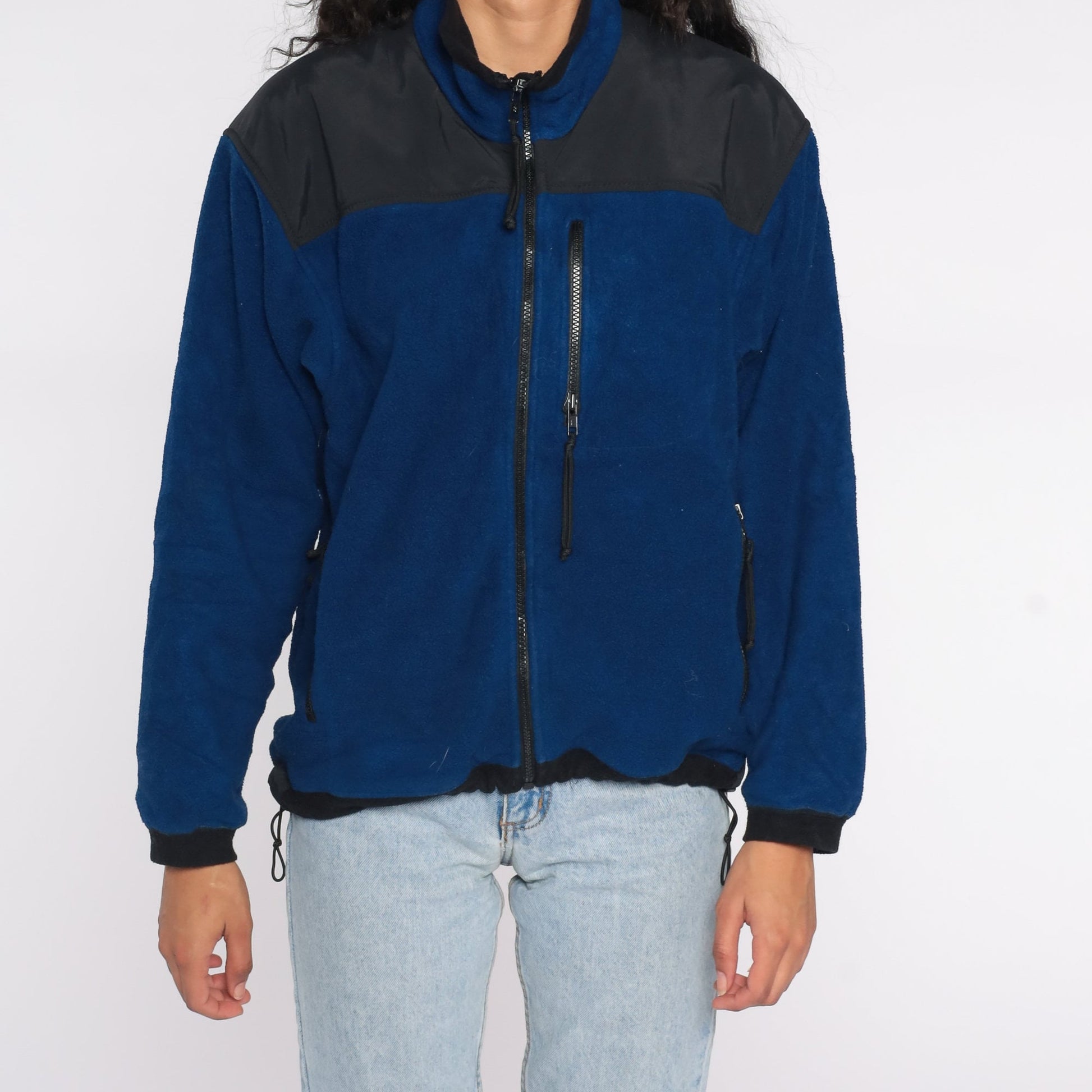 90s REI Navy Fleece Zip Jacket Extra Small XS