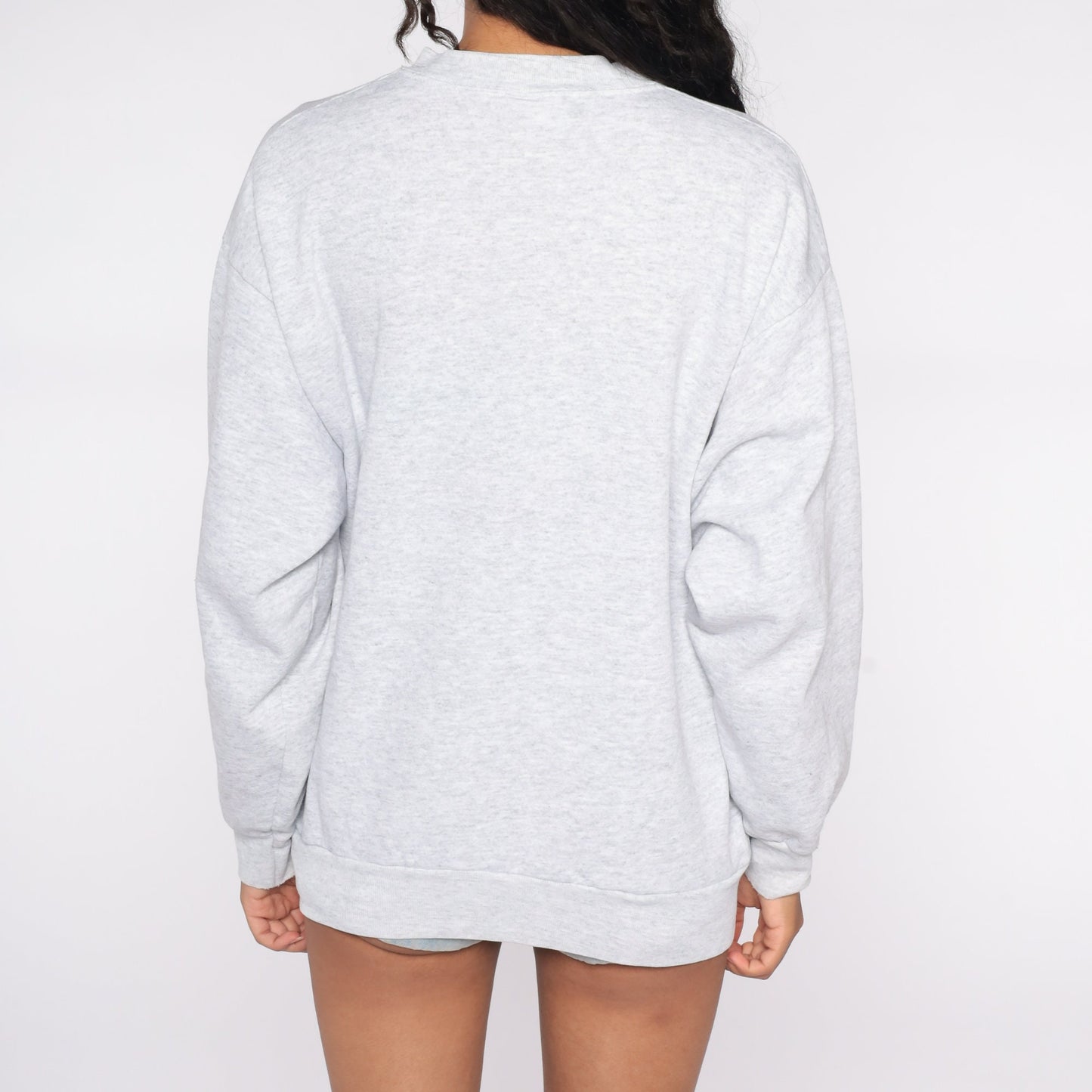 90s Windjammer Nautical Sweatshirt Grey Anchor Sailing Boat Crewneck Large L