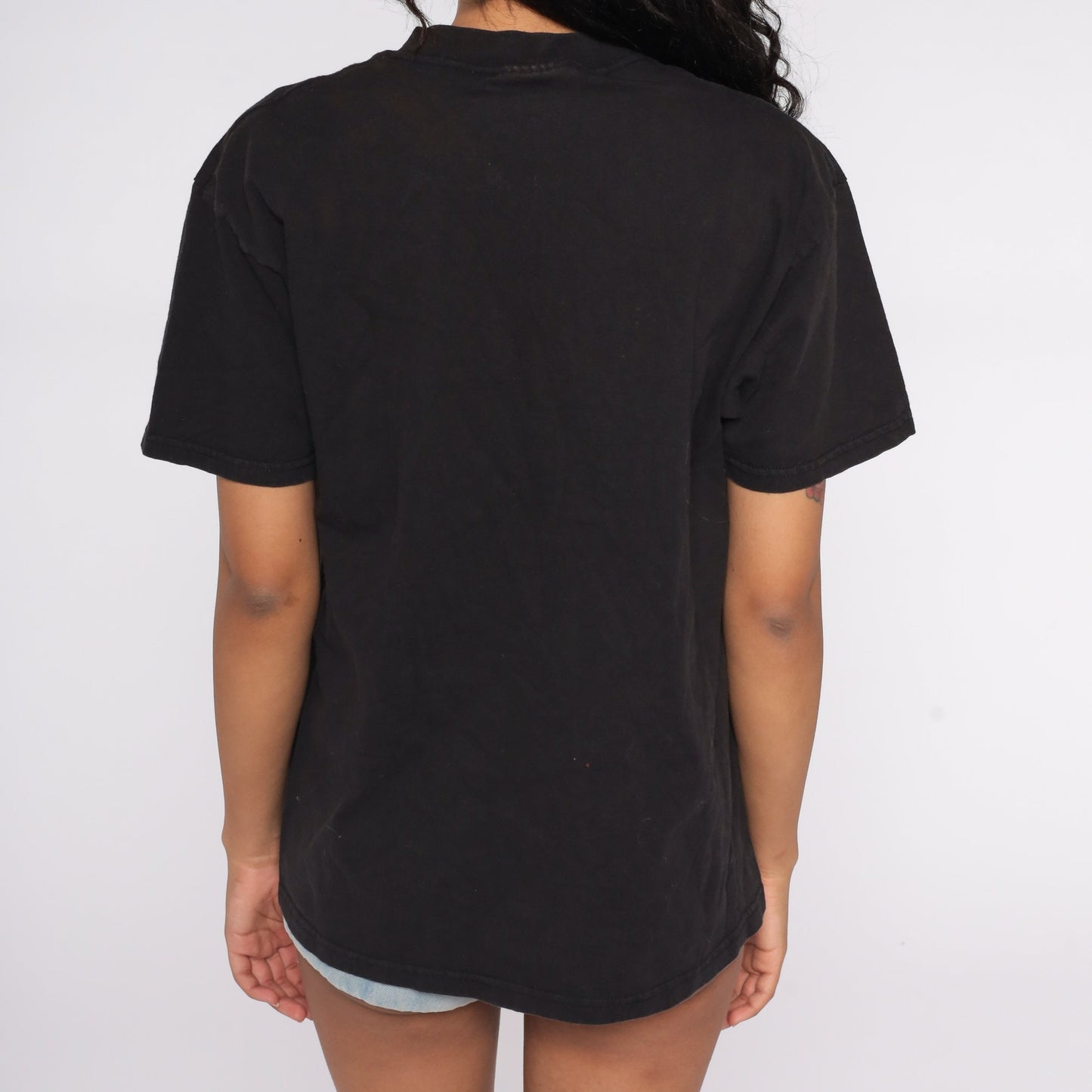 90s Cat T Shirt Tails of the West Kitten Graphic Tee Black Large L