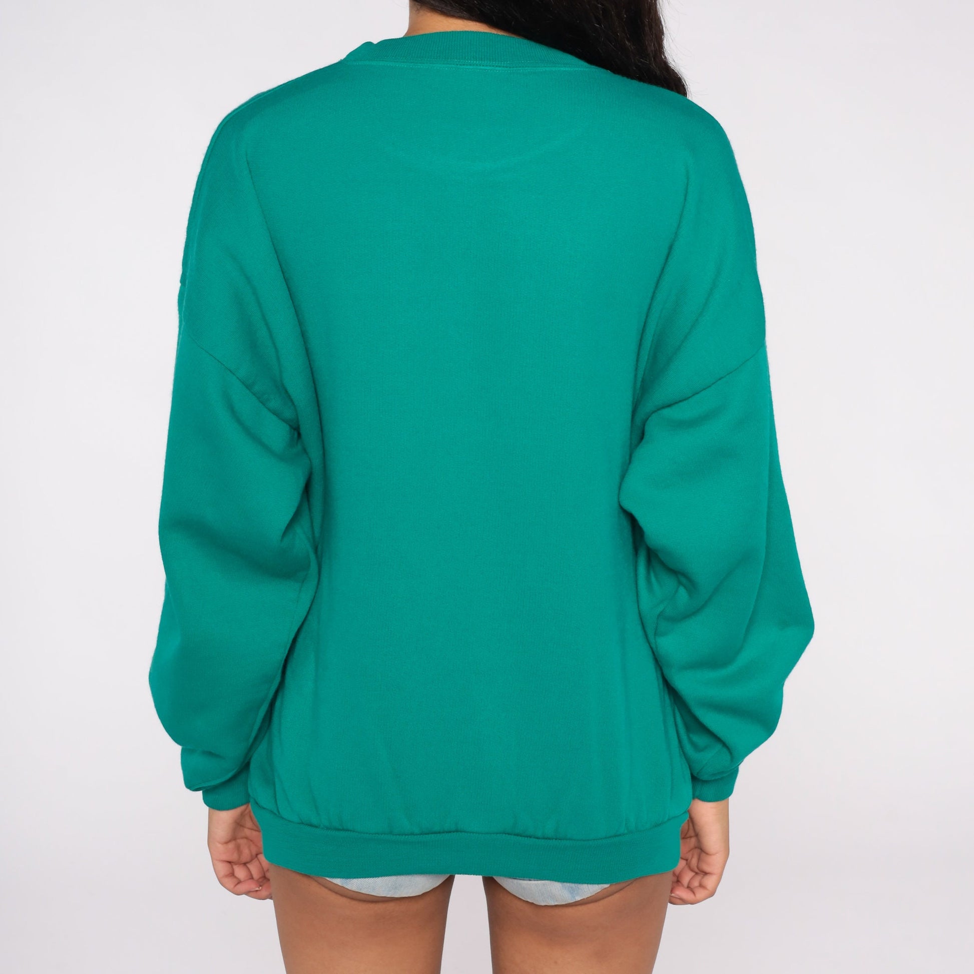 90s City of London Crest Sweatshirt Green Graphic Pullover Extra Large XL