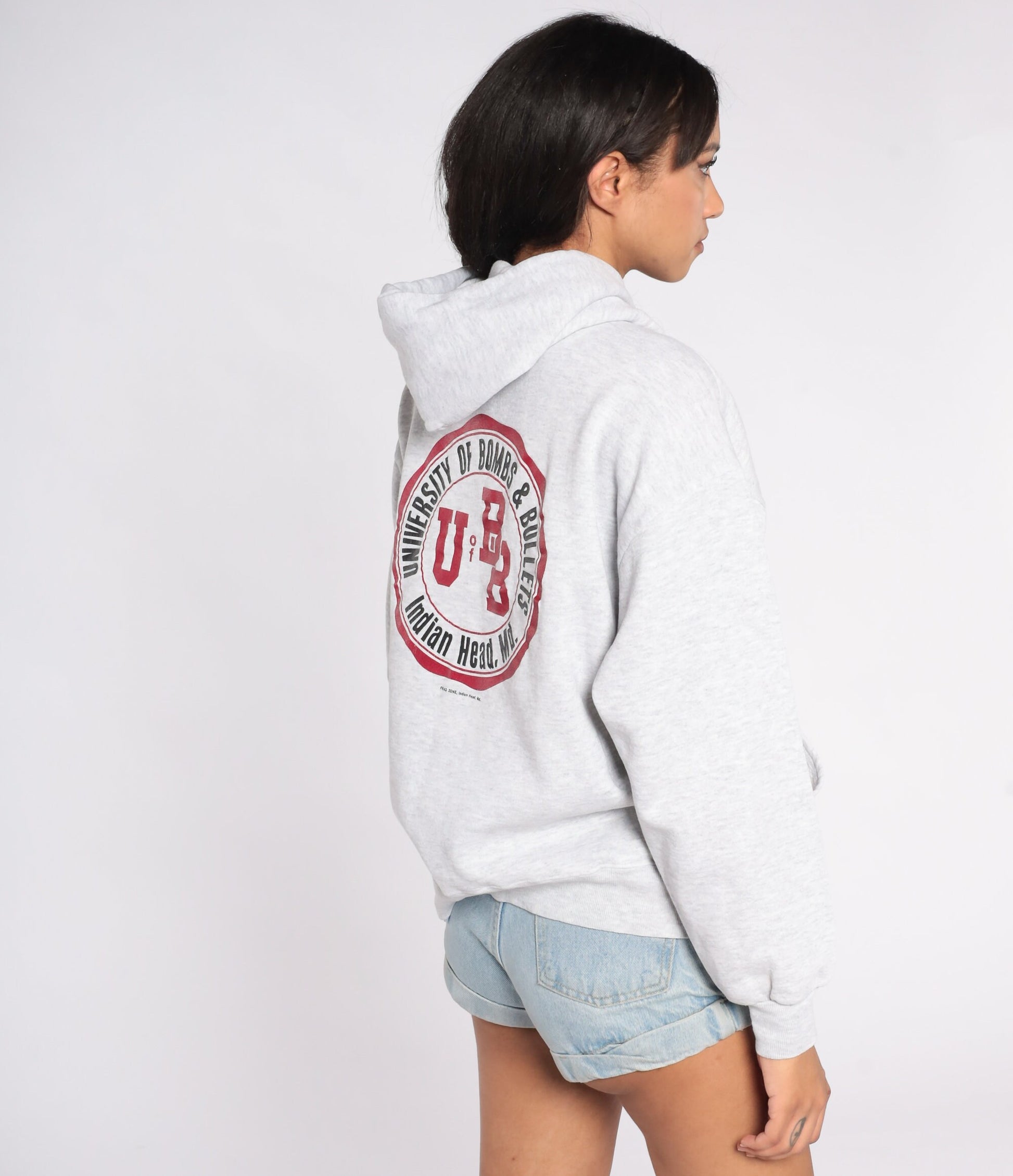 90s NAVSCOLEOD Naval School Hoodie Sweatshirt EOD Indian Head Maryland Large