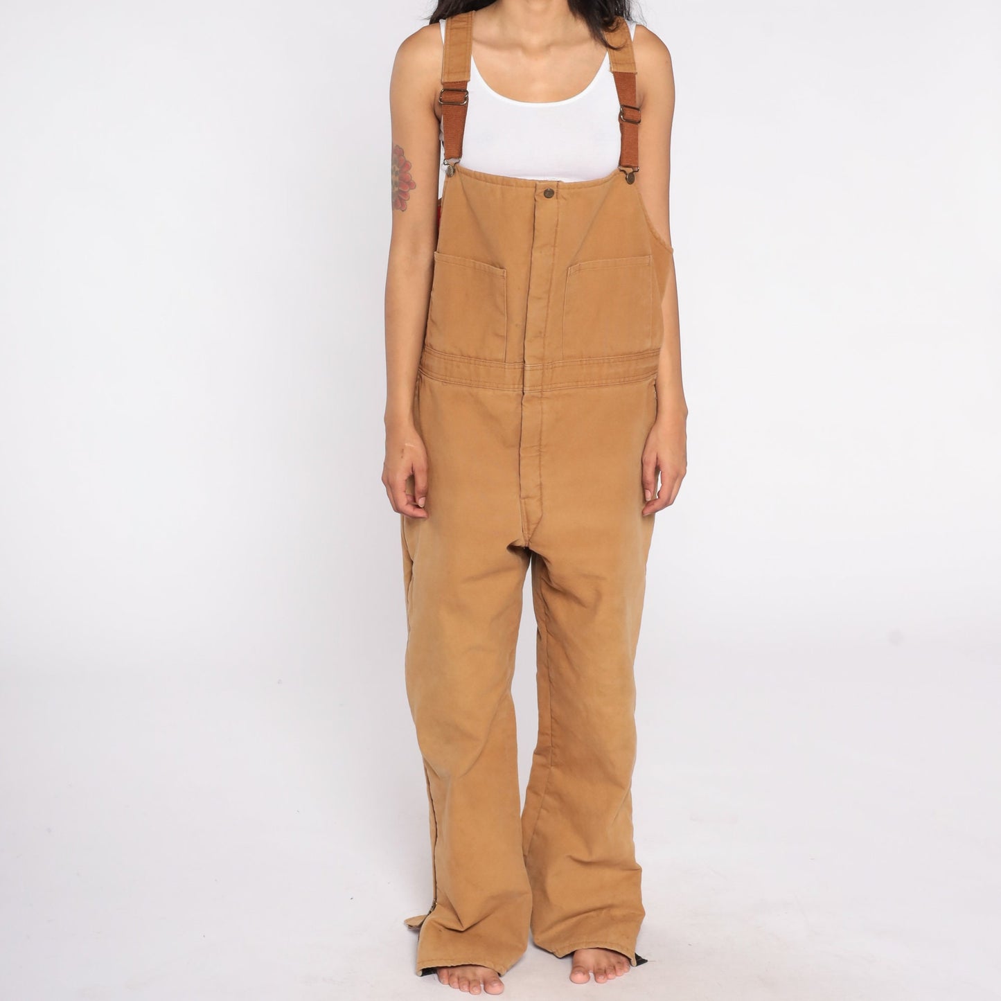 90s Walls Blizzard Pruf Insulated Workwear Overalls Brown Tall Extra Large