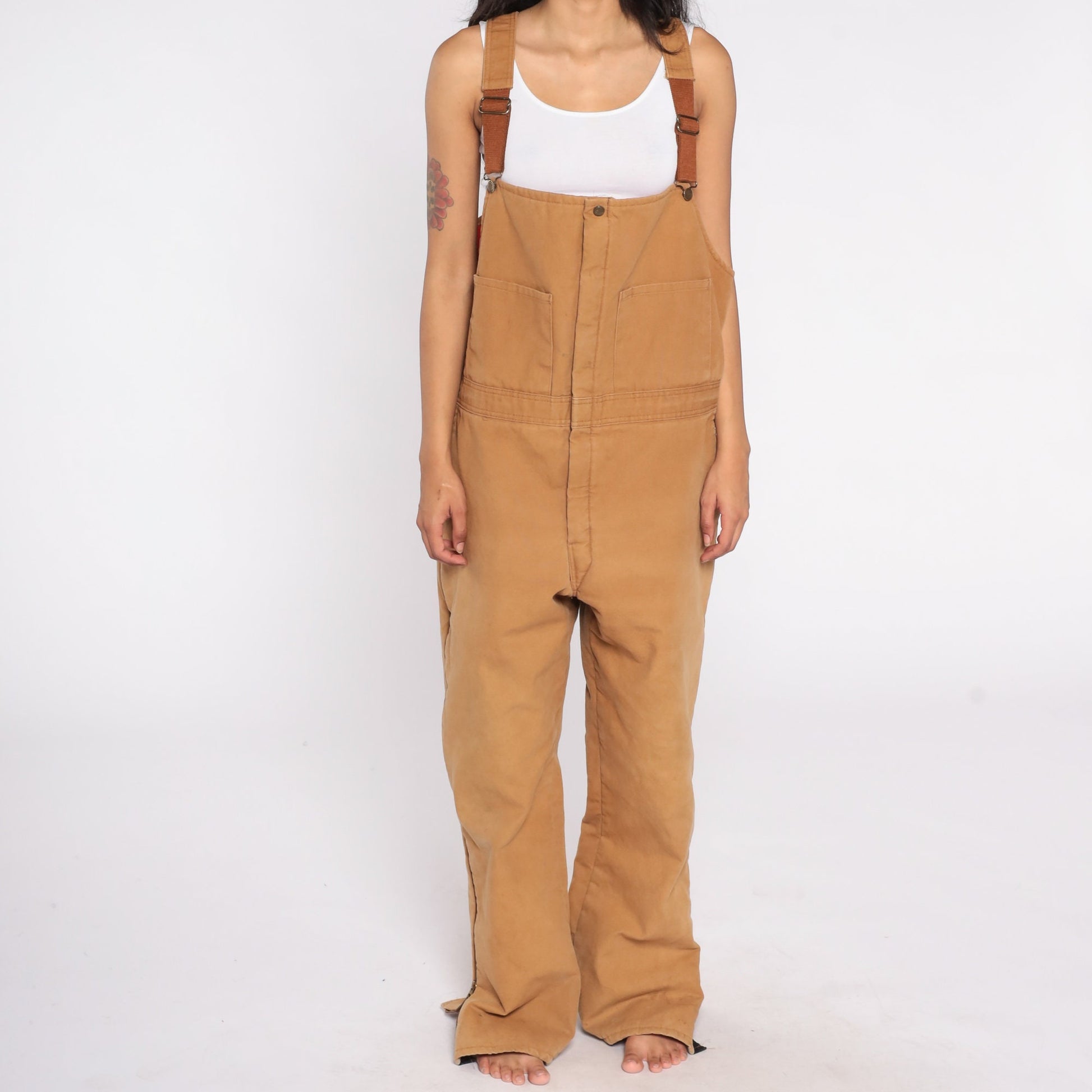 90s Walls Blizzard Pruf Insulated Workwear Overalls Brown Tall Extra Large