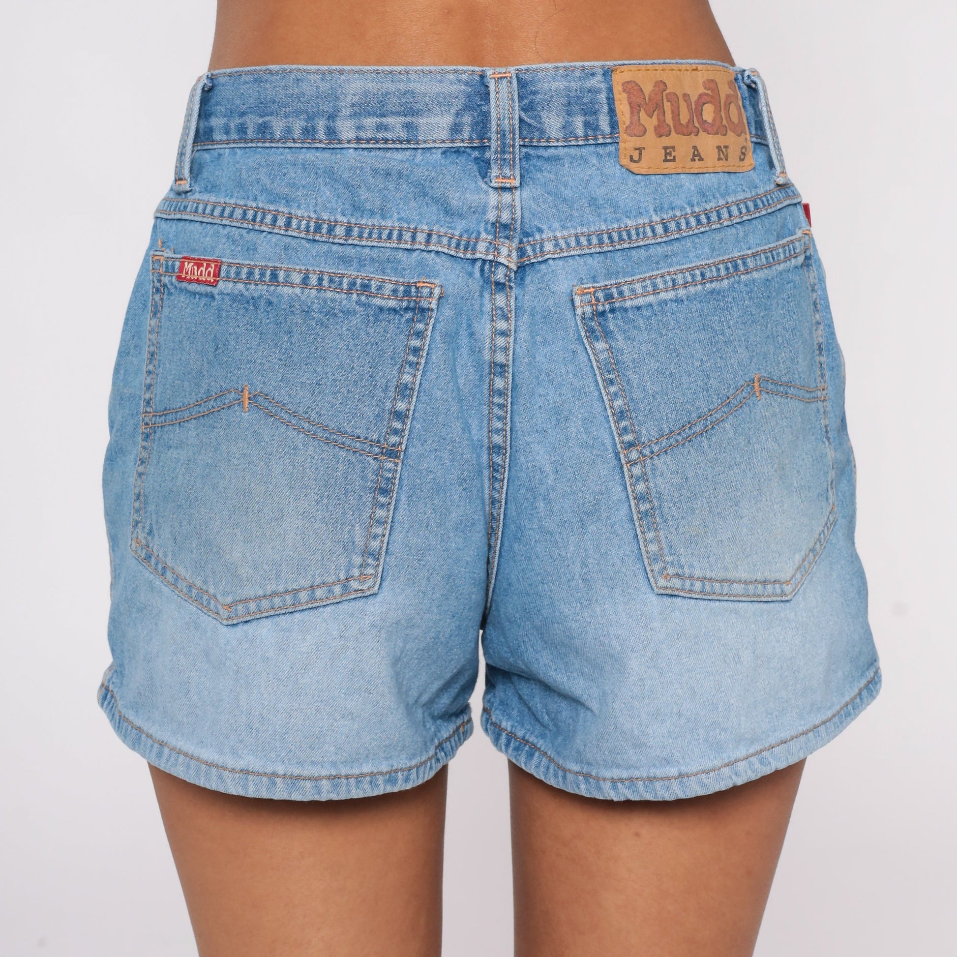 Y2K Mudd Mid Rise Blue Denim Shorts Small S