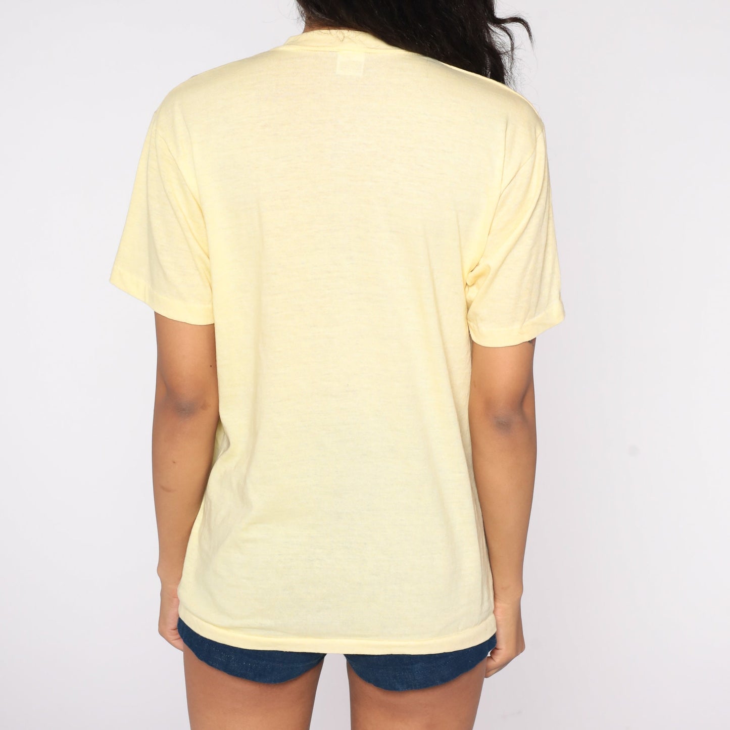 80s Sgt Preston's of the North Graphic T-Shirt Yellow Lafayette Indiana Large