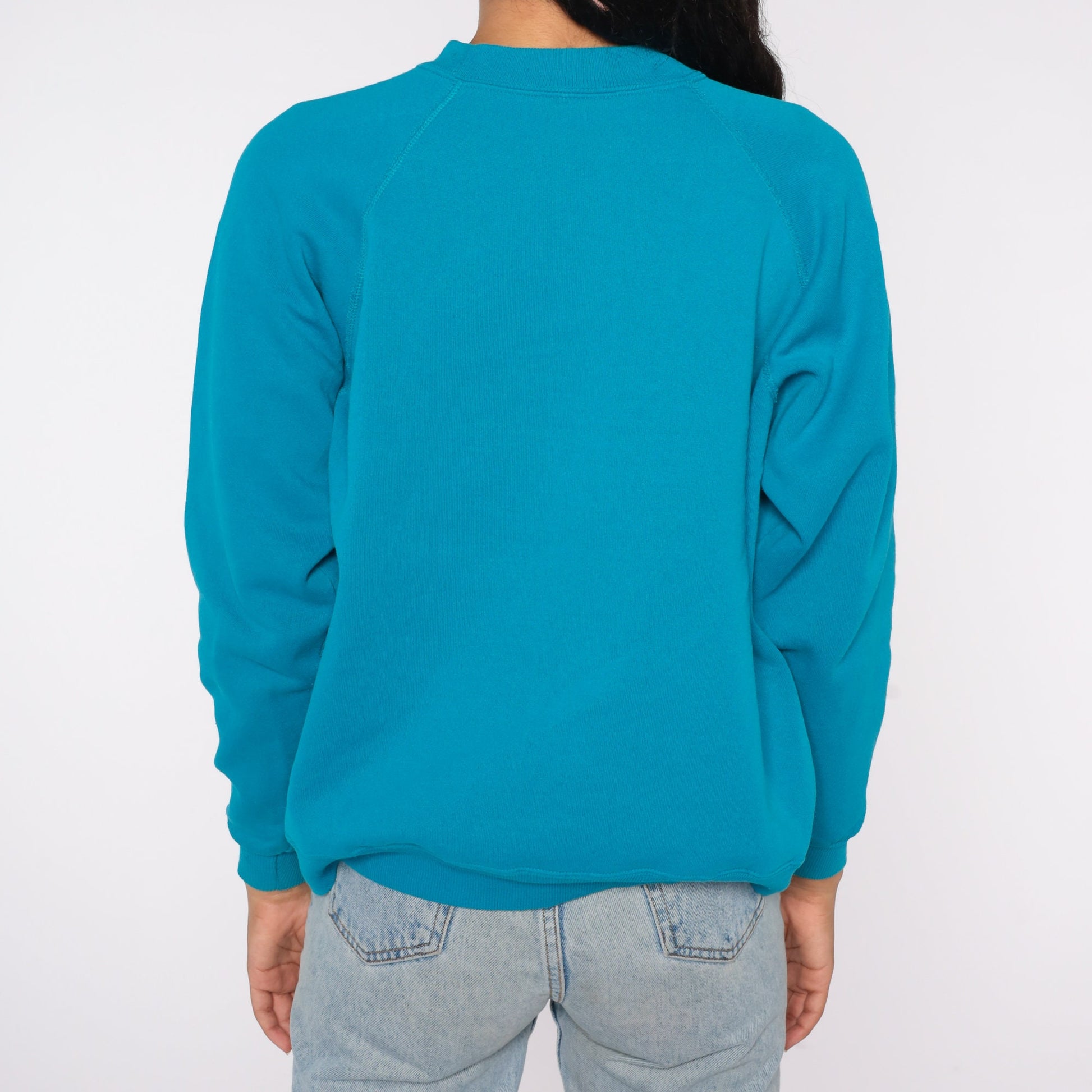 90s Prescott Pines Camp Arizona Raglan Sweatshirt Blue Graphic Crewneck Medium