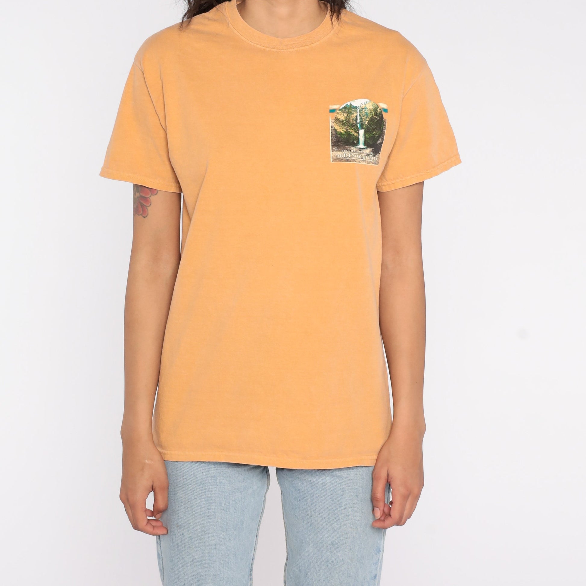 90s Multnomah Falls Oregon Graphic T-Shirt Cotton Tee Medium