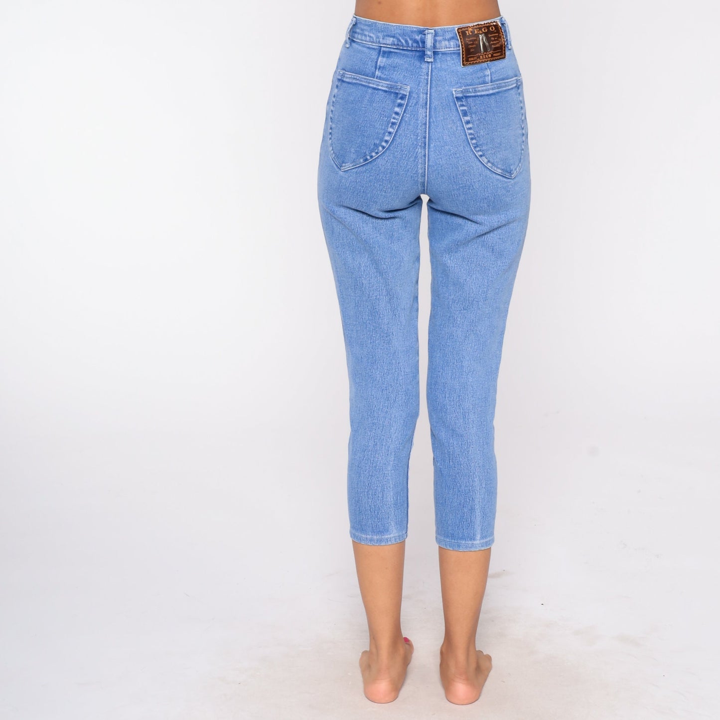 90s Tweety Bird Warner Bros Embroidered High Waisted Tapered Denim Jeans Extra Small XS