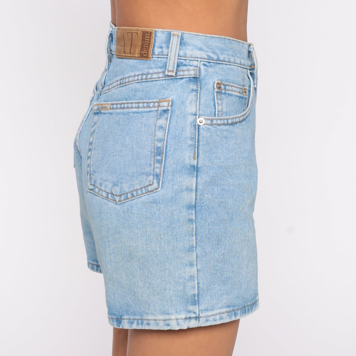 90s Ann Taylor High-Waisted Denim Shorts Blue Jean Extra Small