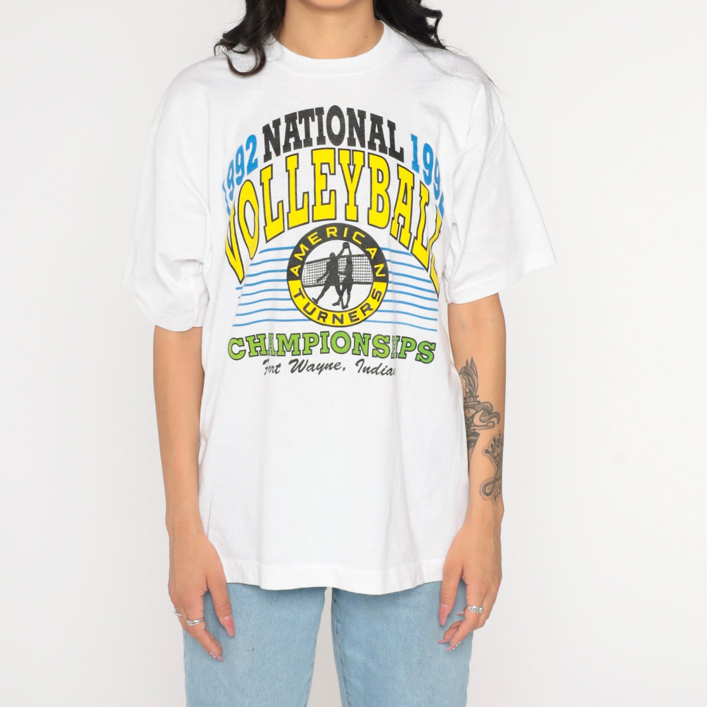 1992 National Volleyball Championships Ft Wayne Graphic Tee Large