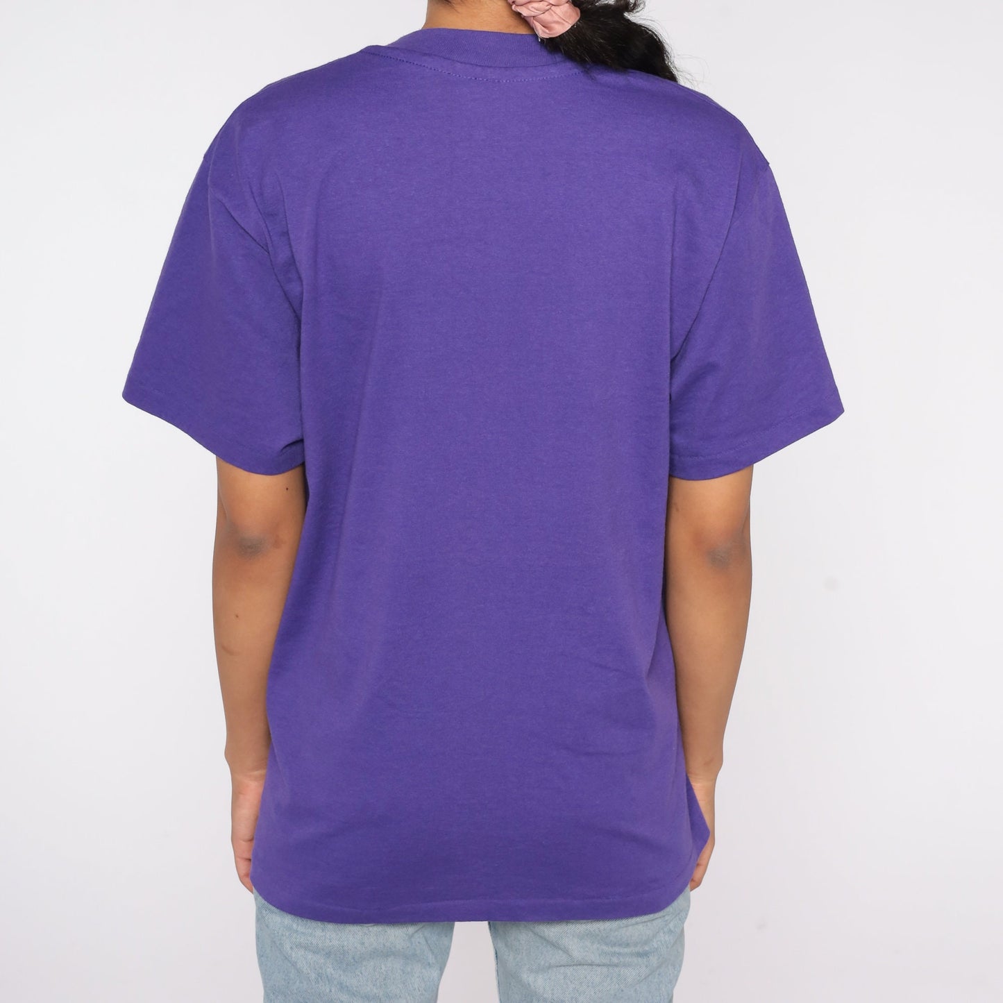90s Arizona Native American Feather Turquoise Graphic T-Shirt Purple Medium