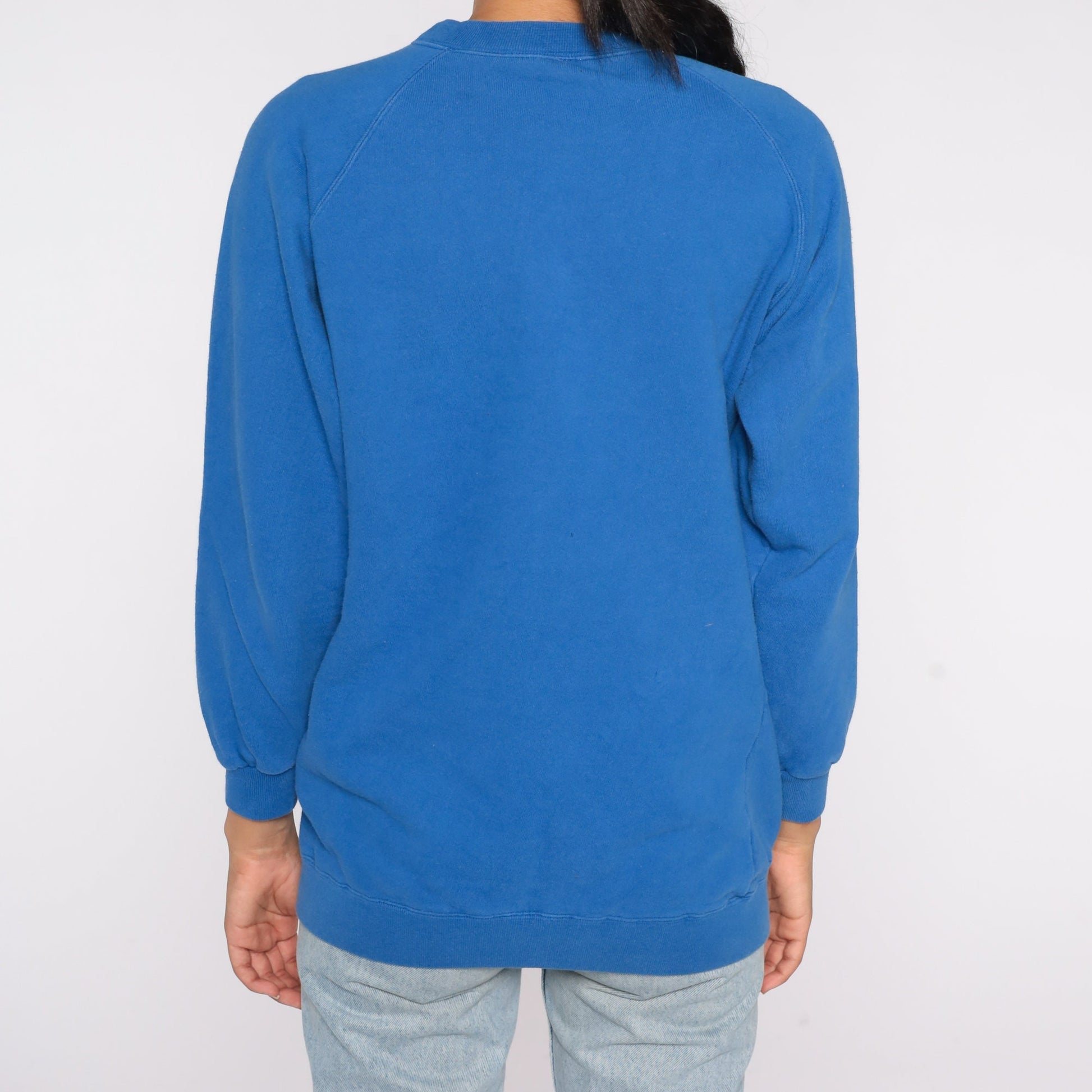 90s Hard Rock Cafe Tokyo Japan Raglan Sweatshirt Blue Graphic Pullover Extra Large