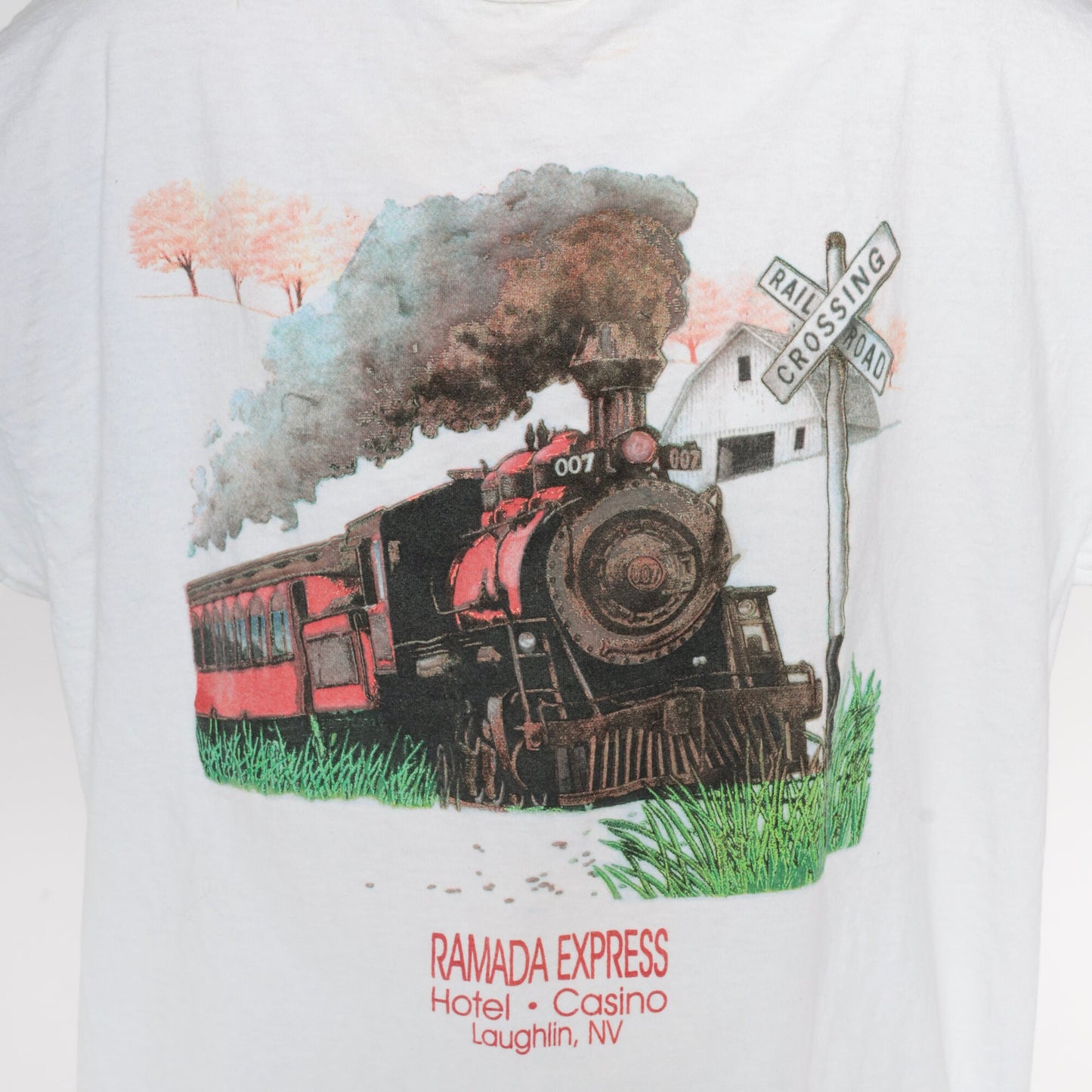 90s Ramada Express Hotel Casino Laughlin Nevada Train Graphic Tee Large L