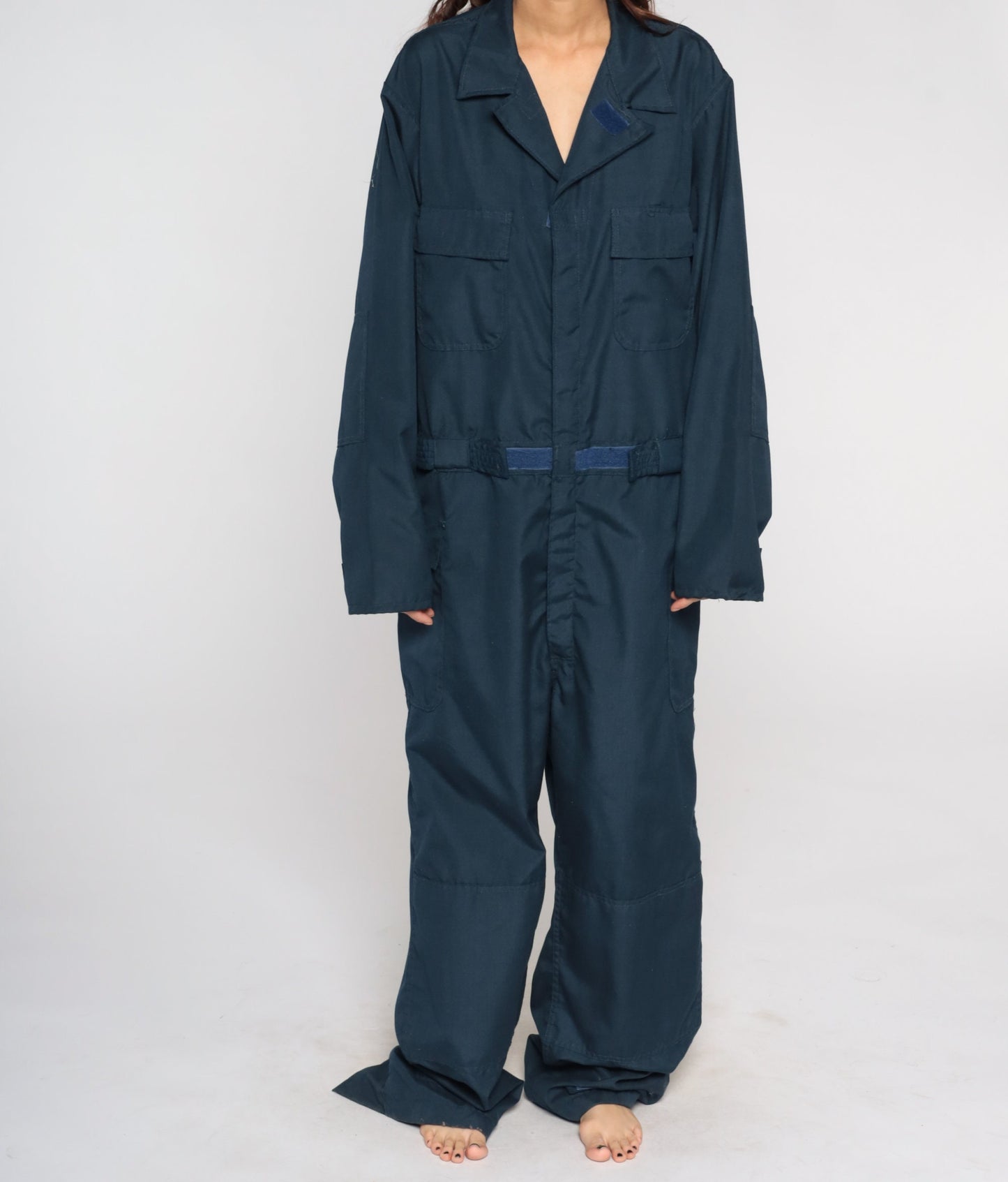 Vintage Navy Aramid Coveralls Long Sleeve Workwear Jumpsuit Men's Extra Large XL