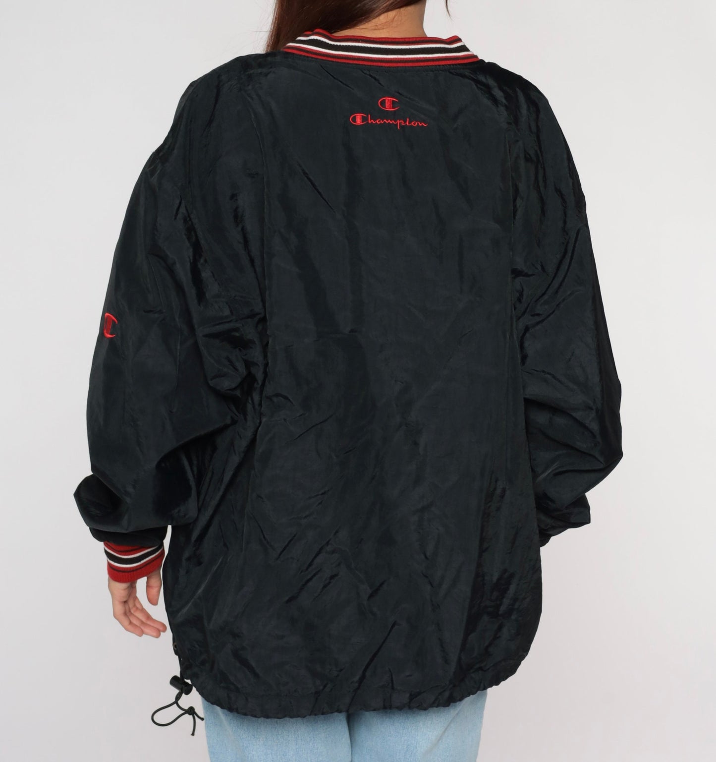 2002 FIBA World Championship Champion Windbreaker Black Pullover Jacket Large