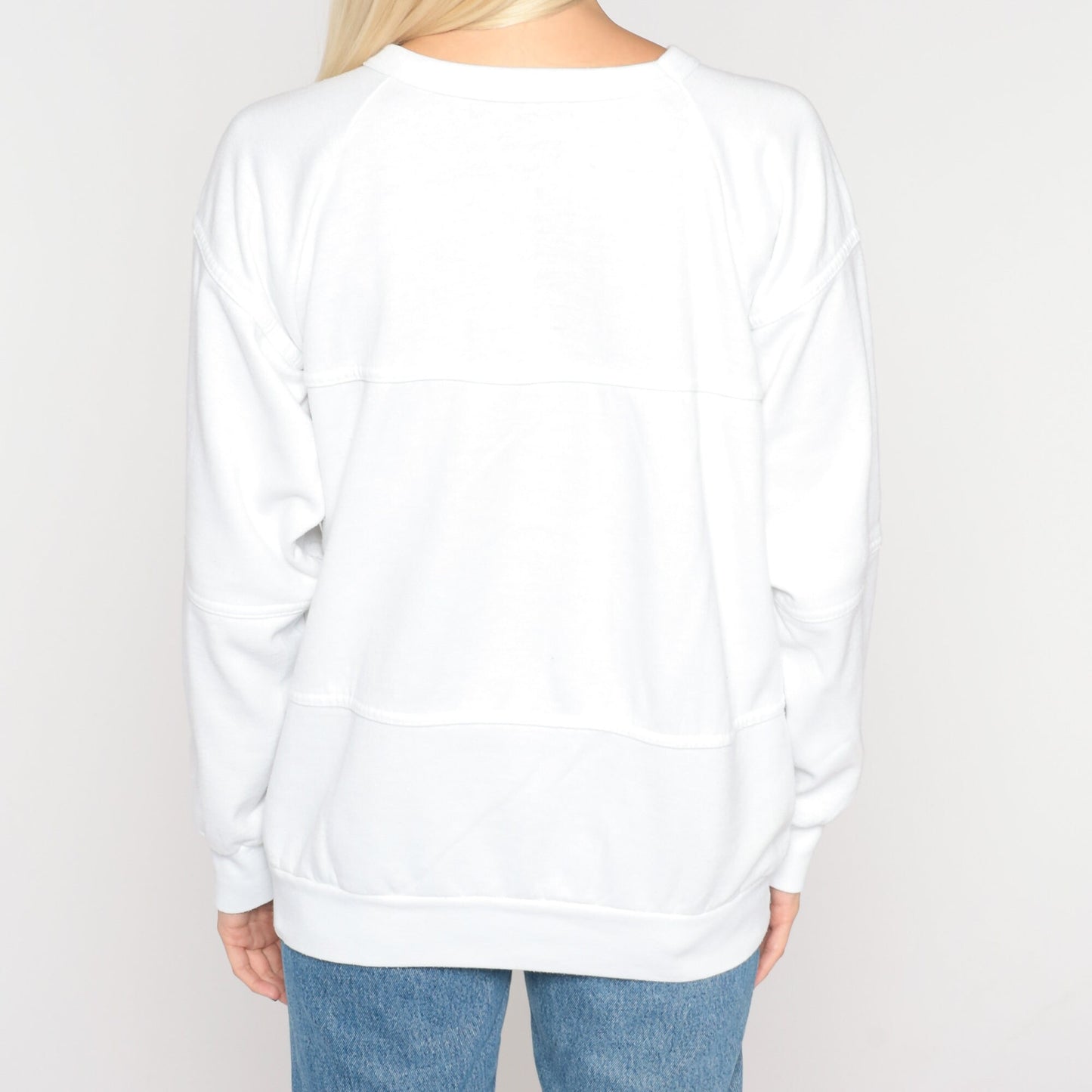 90s Arizona Floral Embroidered Sweatshirt White Raglan Crewneck Large L