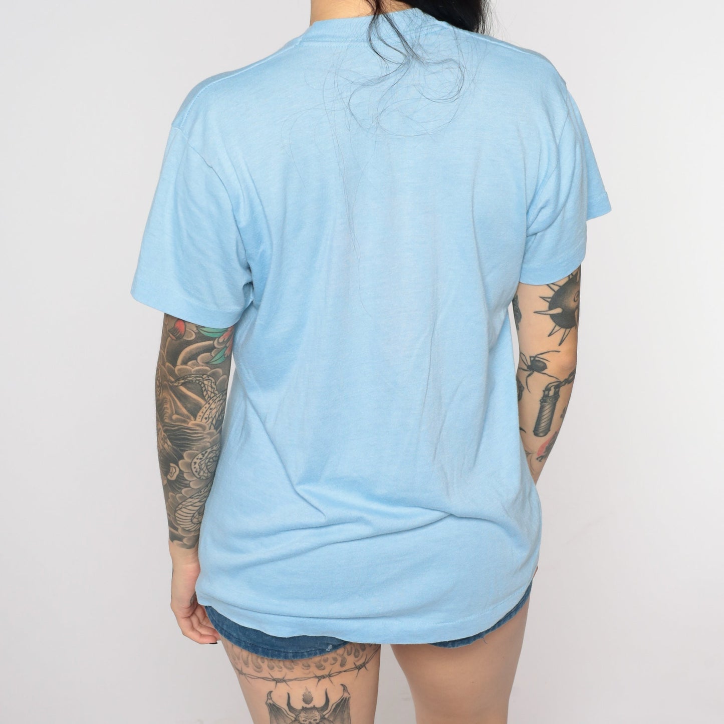 80s Hot Air Balloon Race Wadsworth Ohio Graphic Tee Baby Blue Medium