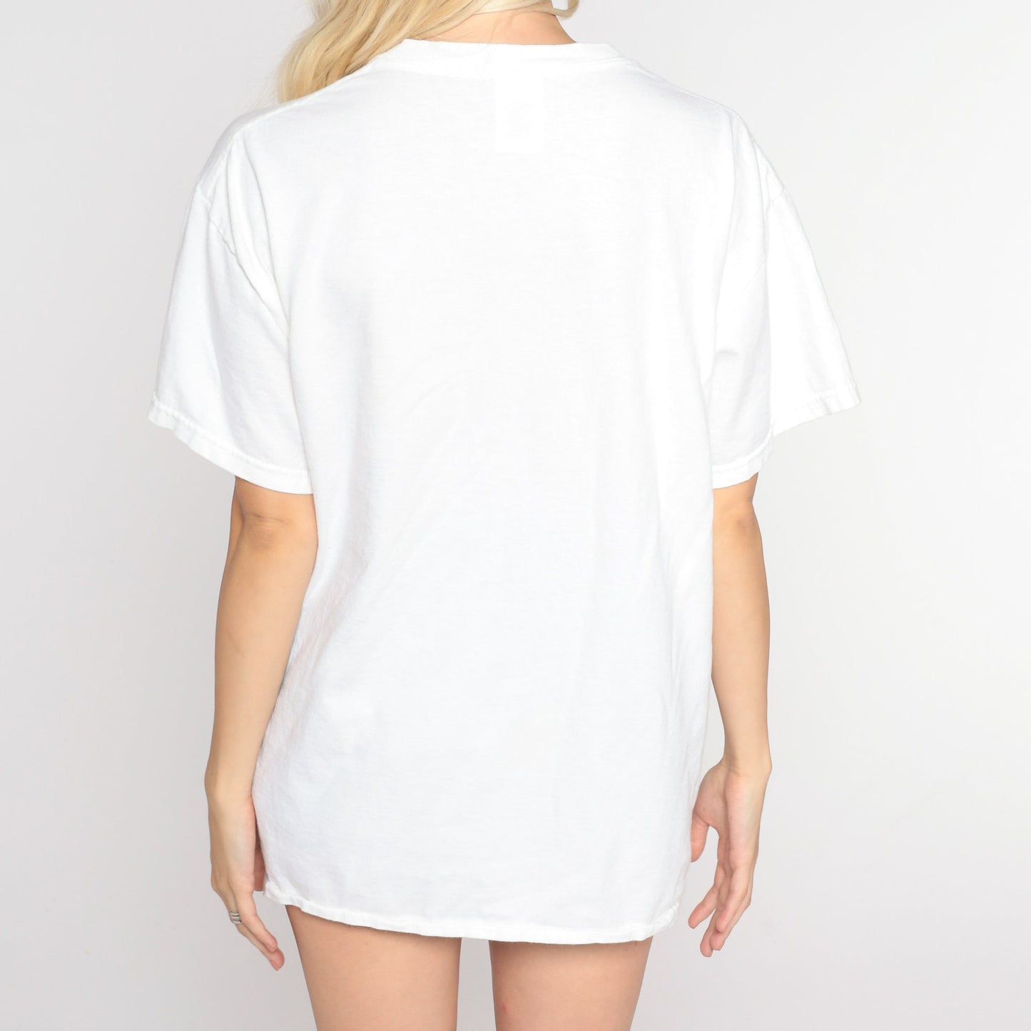 90s San Diego Butterfly Floral Graphic T-Shirt White Cotton Tee Medium