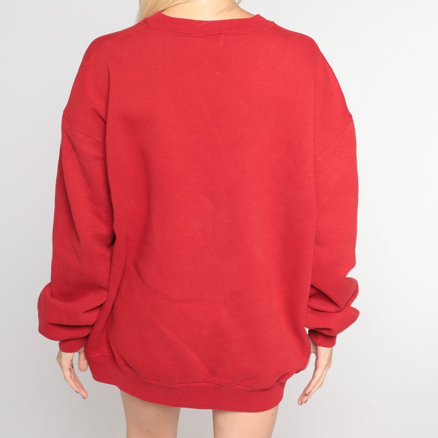 90s University of Utah Runnin Utes Sweatshirt Red Graphic Crewneck Extra Large XL