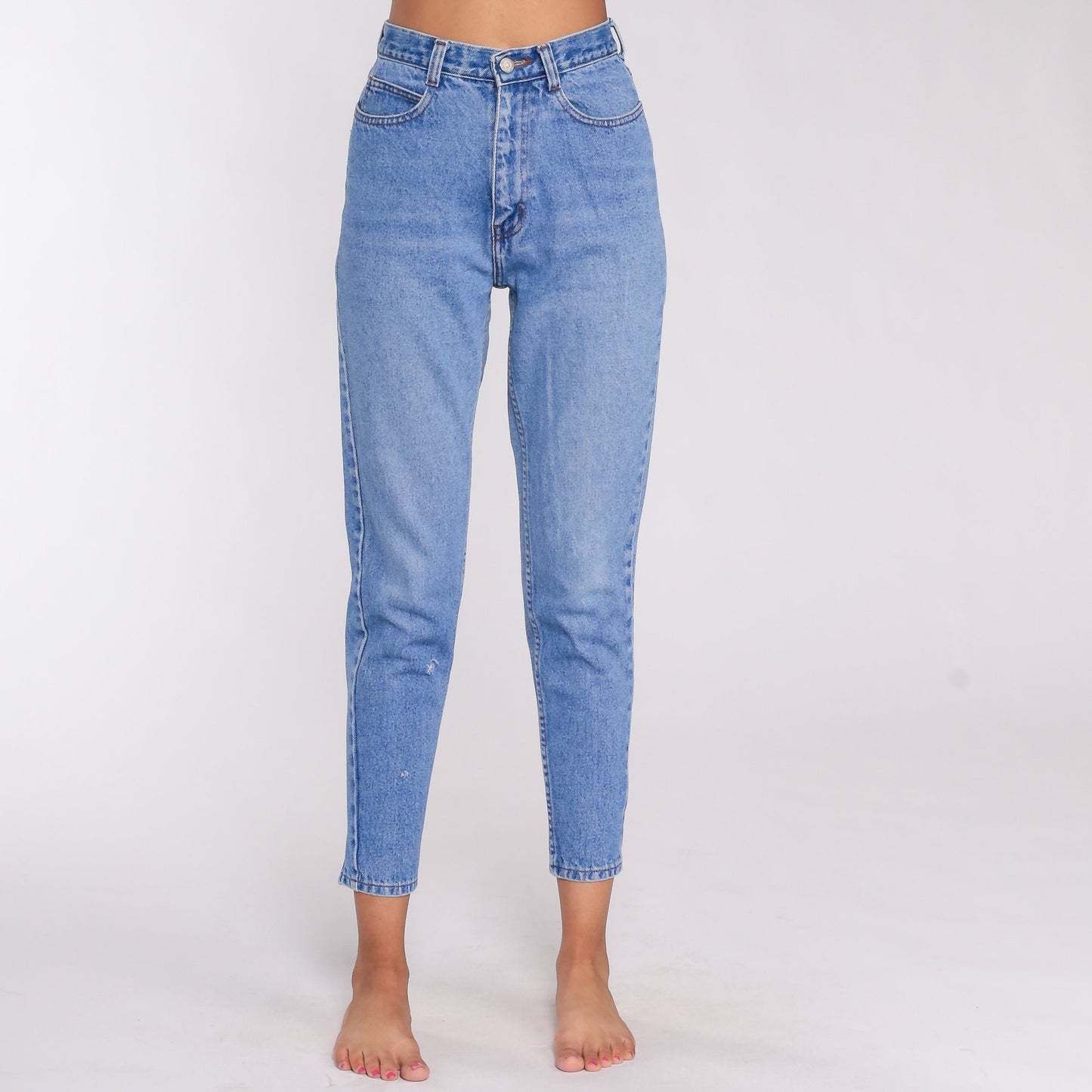 90s Jordache High-Waist Skinny Jeans Blue Denim Ankle Zipper Extra Small