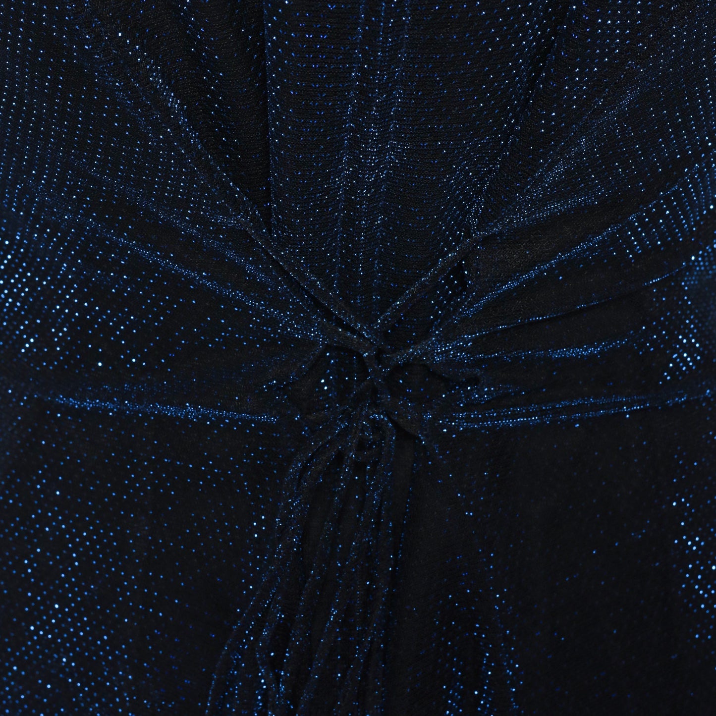 90s Metallic Blue Mini Dress Sleeveless Skater Cut Lace-Up Back Small S