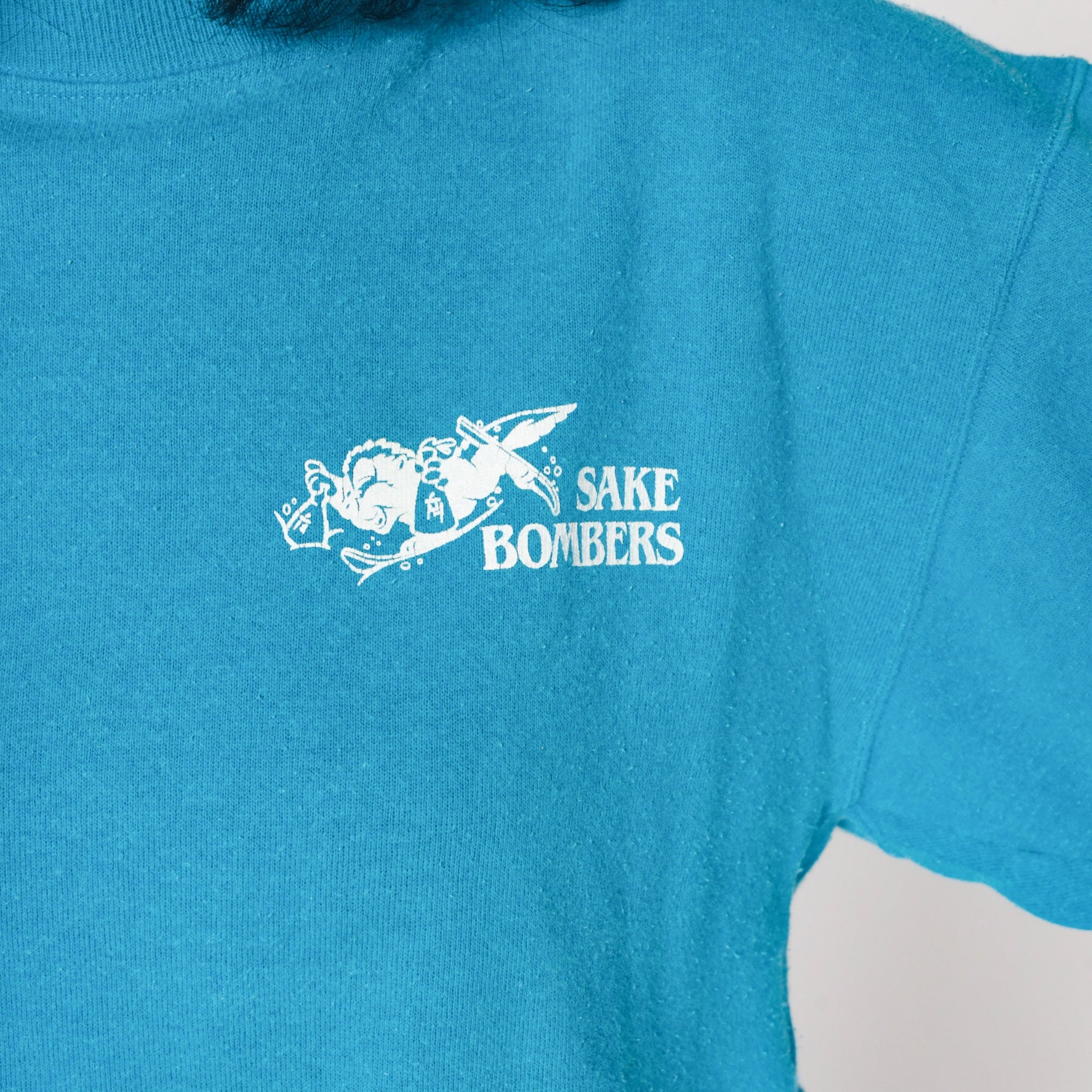 90s Sake Bombers Graphic Sweatshirt Blue Crewneck Medium