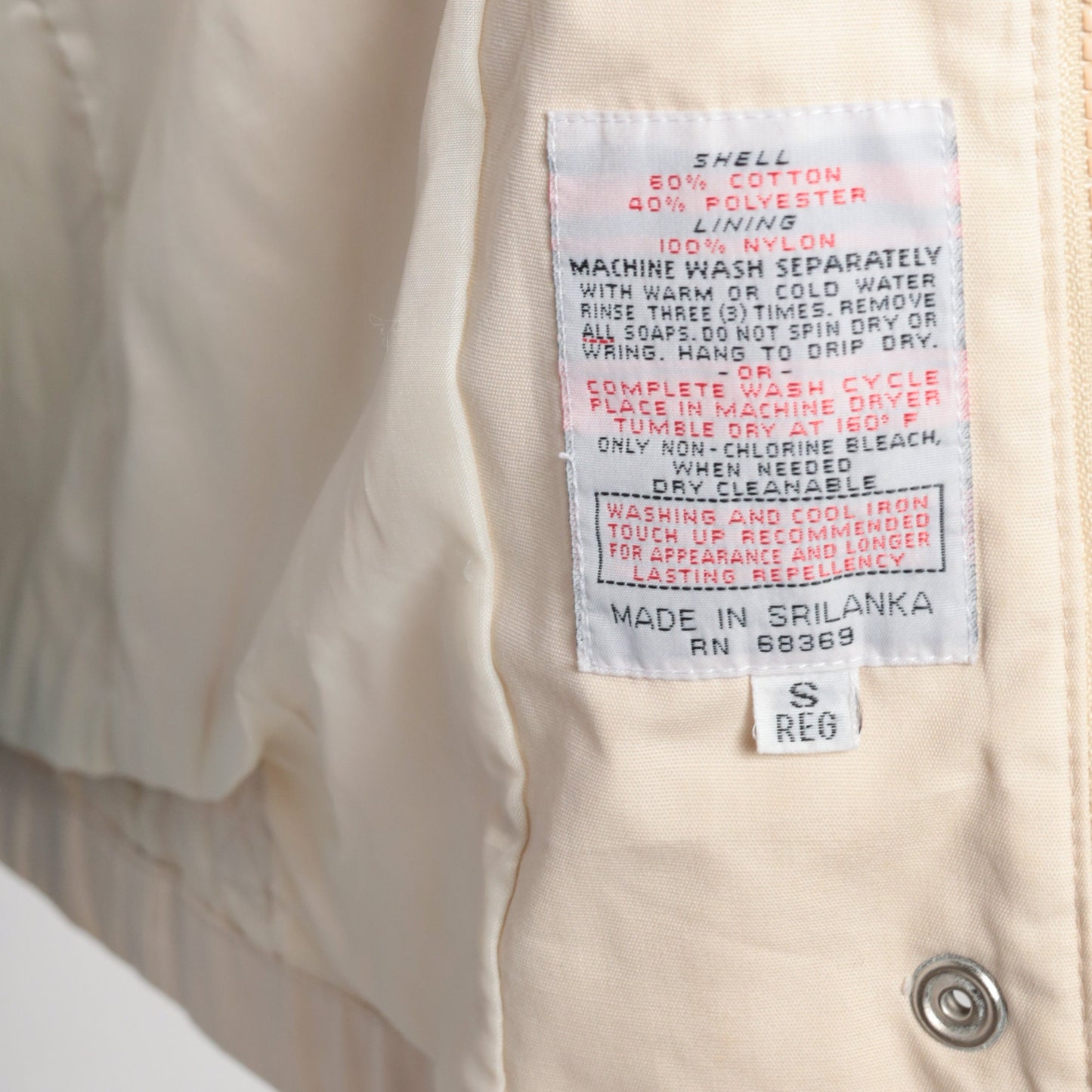 90s London Fog Cream Hooded Windbreaker Jacket Small S